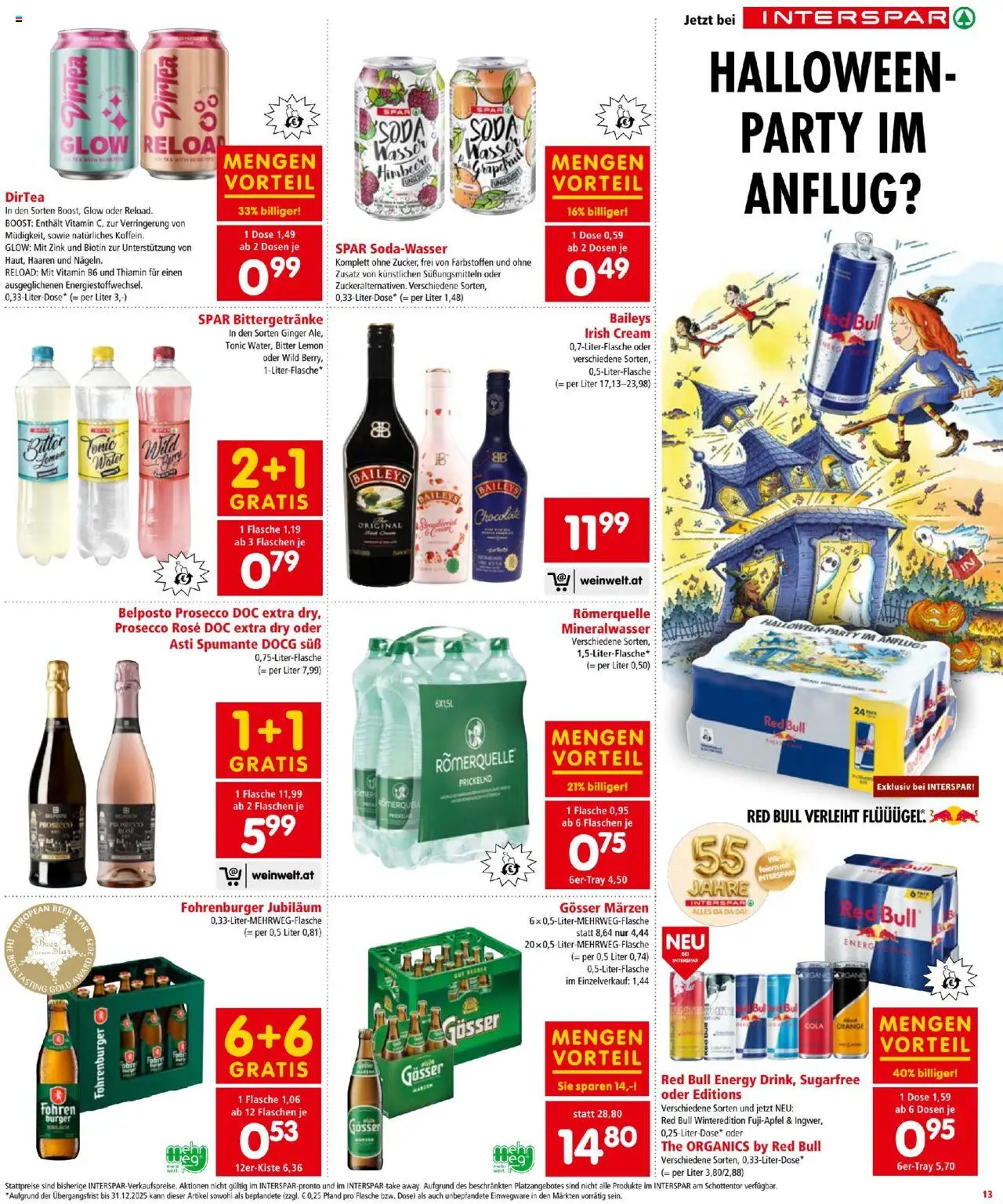 Interspar Flugblatt gültig ab 23.10.2025 | Seite: 13 | Produkte: Wasser, Himbeere