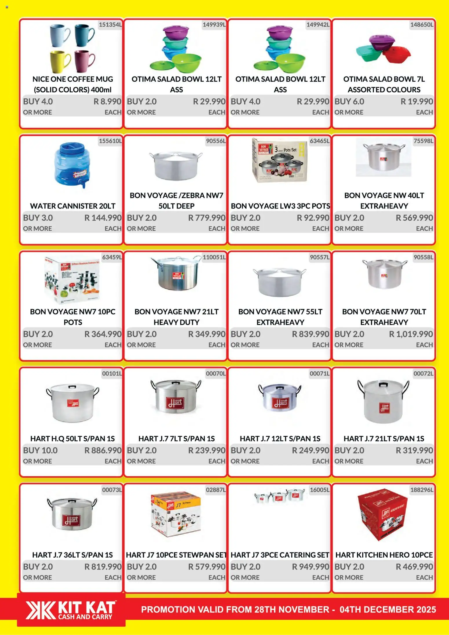 New KIT KAT Cash & Carry catalogue – valid from 28.11.2025 | Page: 34 | Products: Bowl, Pots, Coffee, Salad