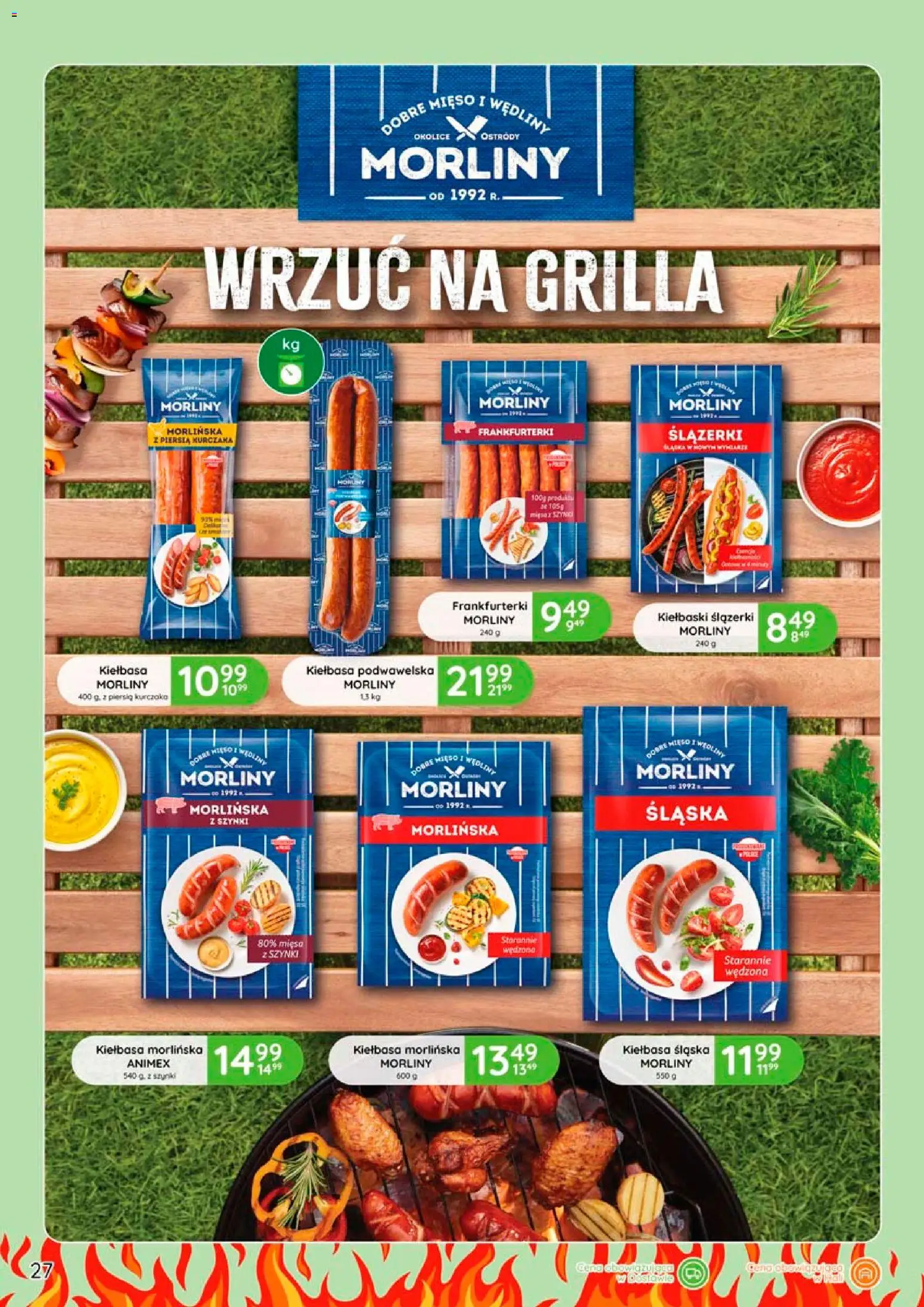 Eurocash gazetka - Grill od 09.04.2026 | Strona: 27 | Produkty: Kiełbasa, Mięso, Kiełbaski, Kiełbasa podwawelska