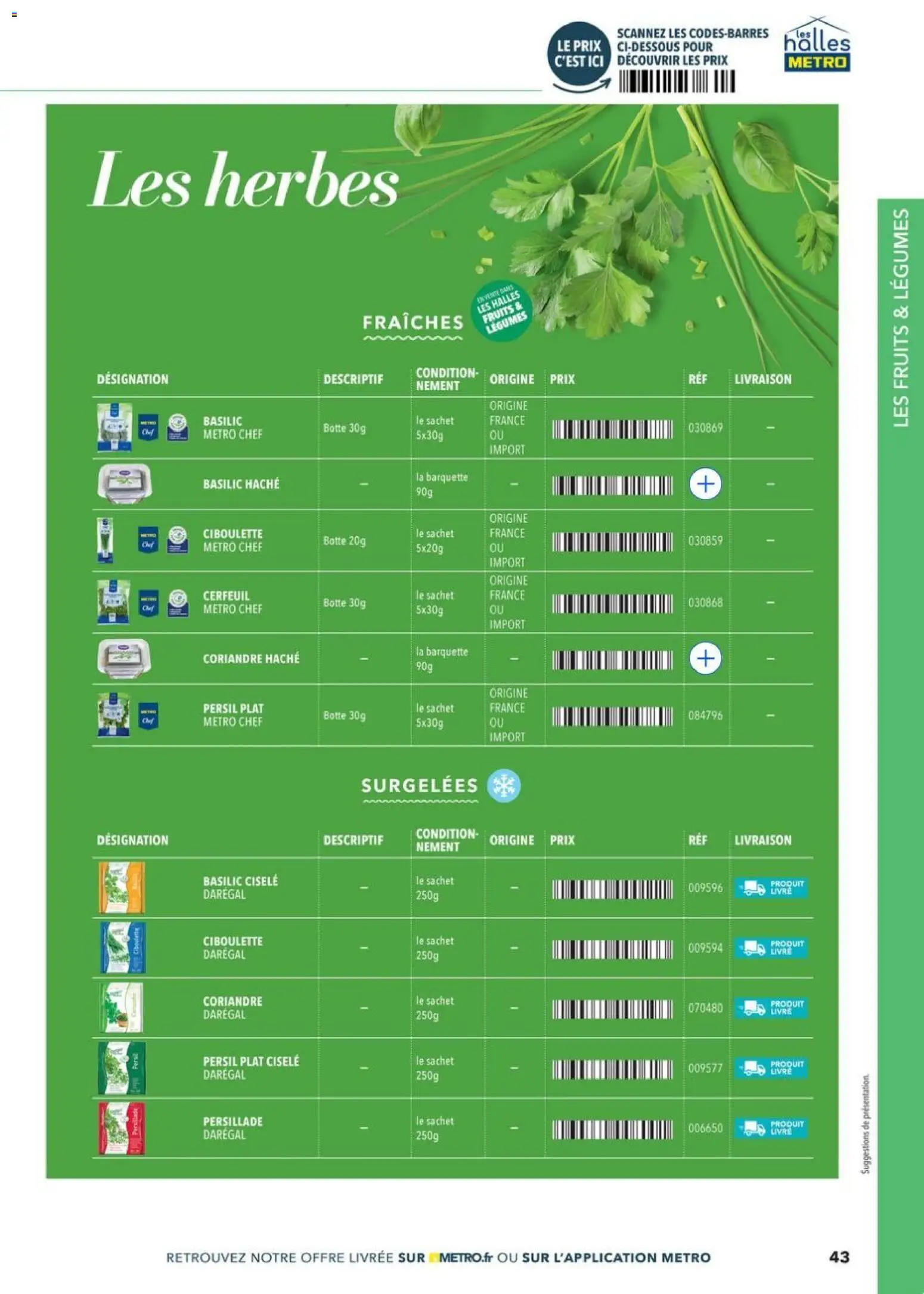 {H1} | Page: 43 | Produits: Persil, Coriandre, Livre