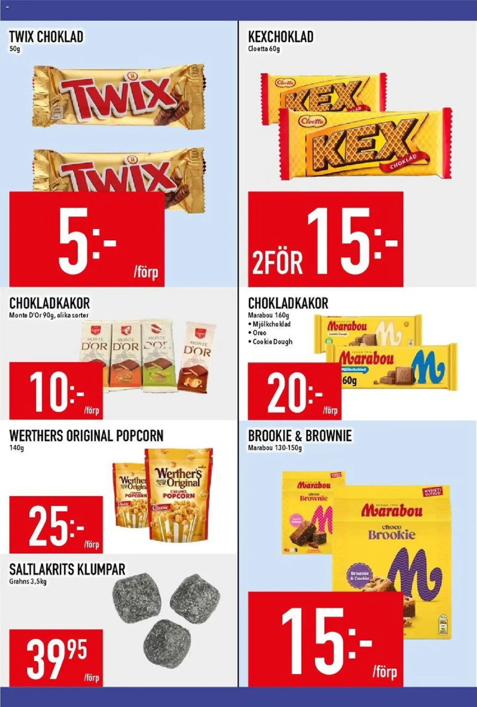 Matdax reklamblad aktuell från 16.02.2026 | Sida: 16 | Produkter: Oreo, Choklad, Popcorn