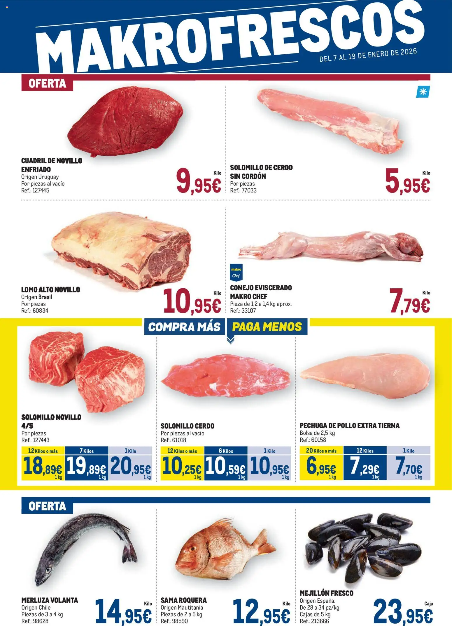 Makro - Fresco │ válido desde el 07.01.2026 | Página: 1 | Productos: Solomillo de cerdo, Cerdo, Bolsa, Caja
