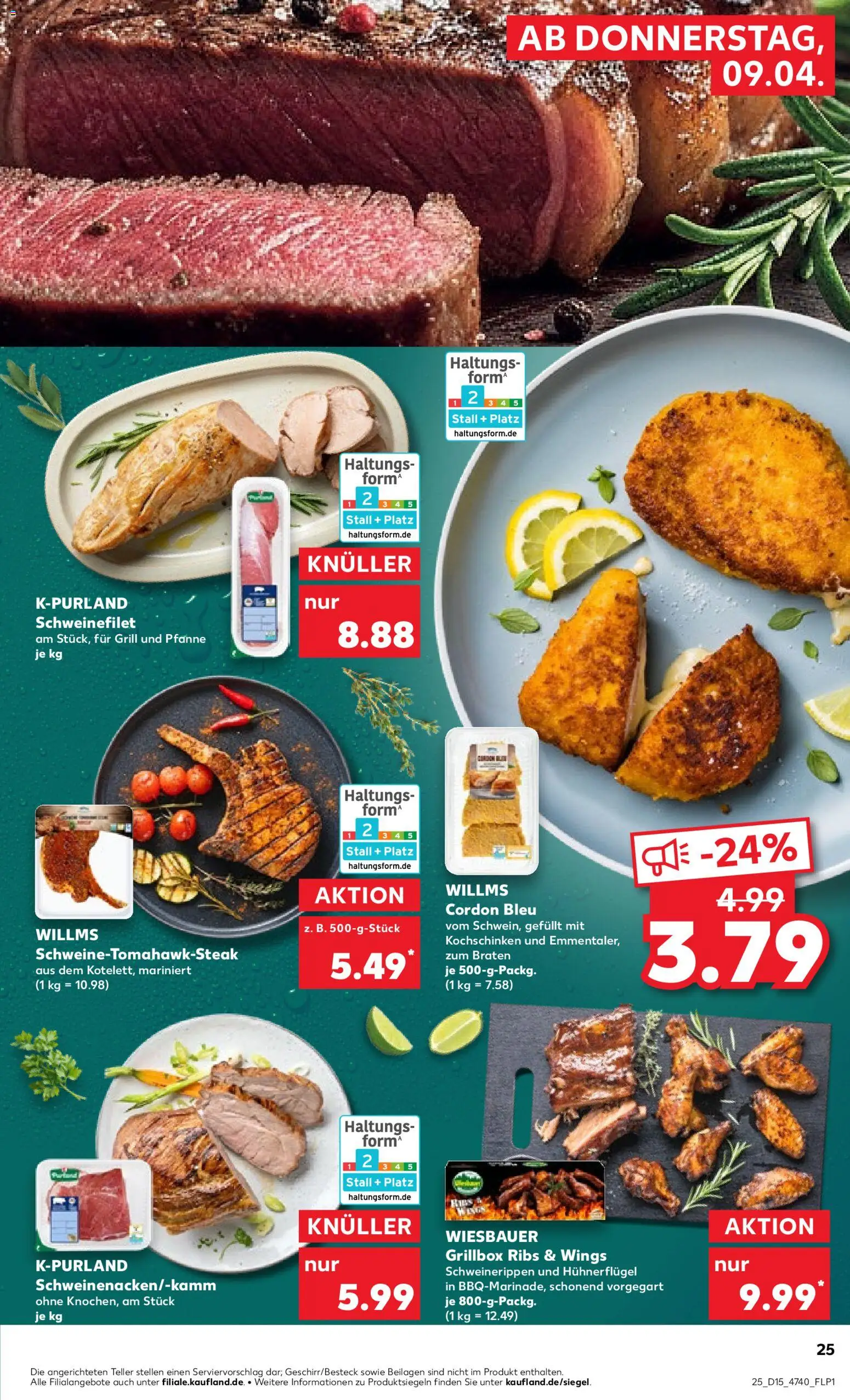 Kaufland Prospekt Hannover	 – gültig ab 09.04.2026 | Seite: 25 | Produkte: Grill, Schweinefilet, Steak
