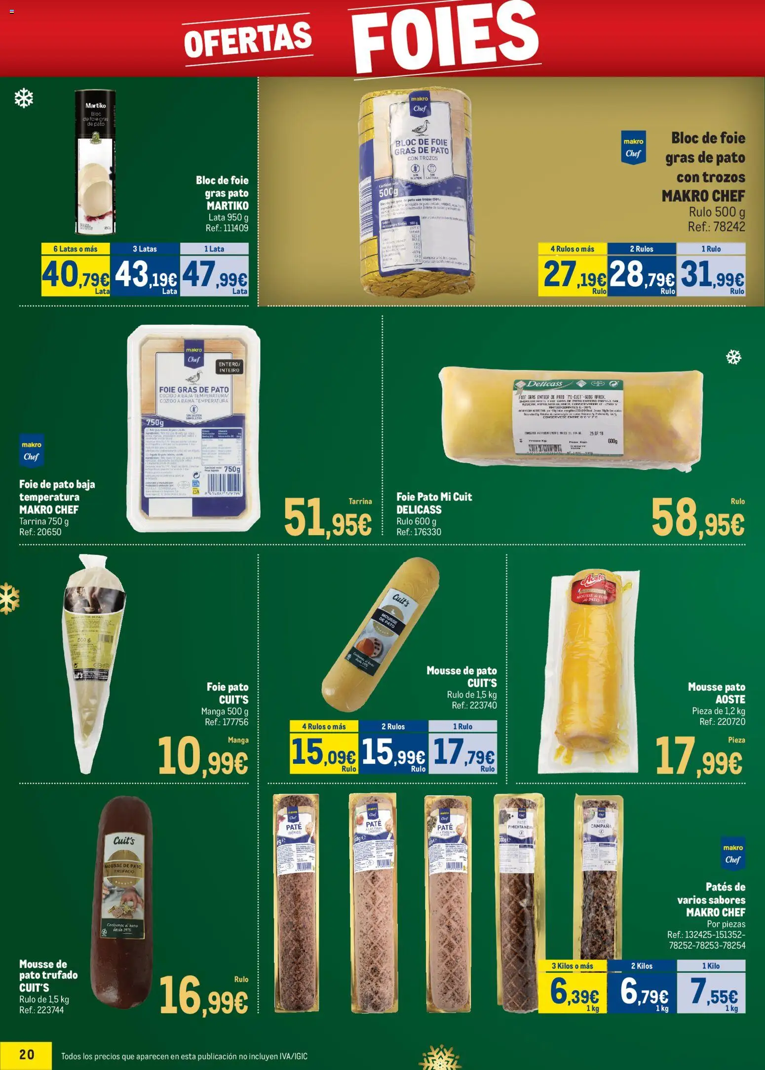 Makro - Precios Navidad Sur │ válido desde el 24.11.2025 | Página: 20 | Productos: Mousse, Κρεμάστρα, Paté