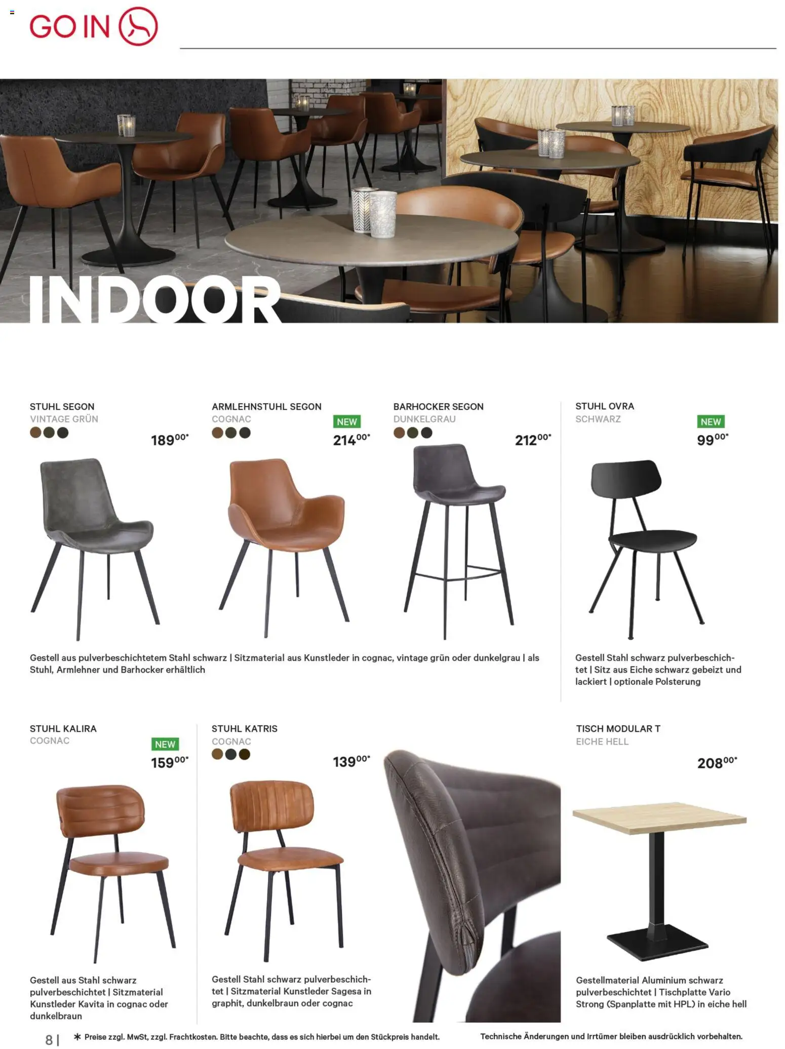 Selgros Restaurantmöbel – gültig ab 01.03.2026 | Seite: 8 | Produkte: Barhocker, Tisch, Stuhl