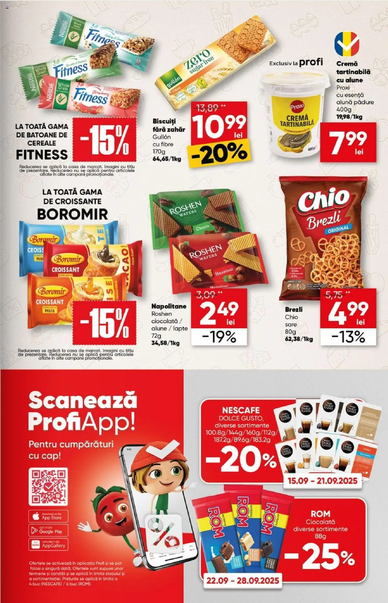 Noul catalog Profi – valabil de la 17.09.2025 | Pagină: 7 | Produse: Lapte, Cremă, Ciocolată, Biscuiți