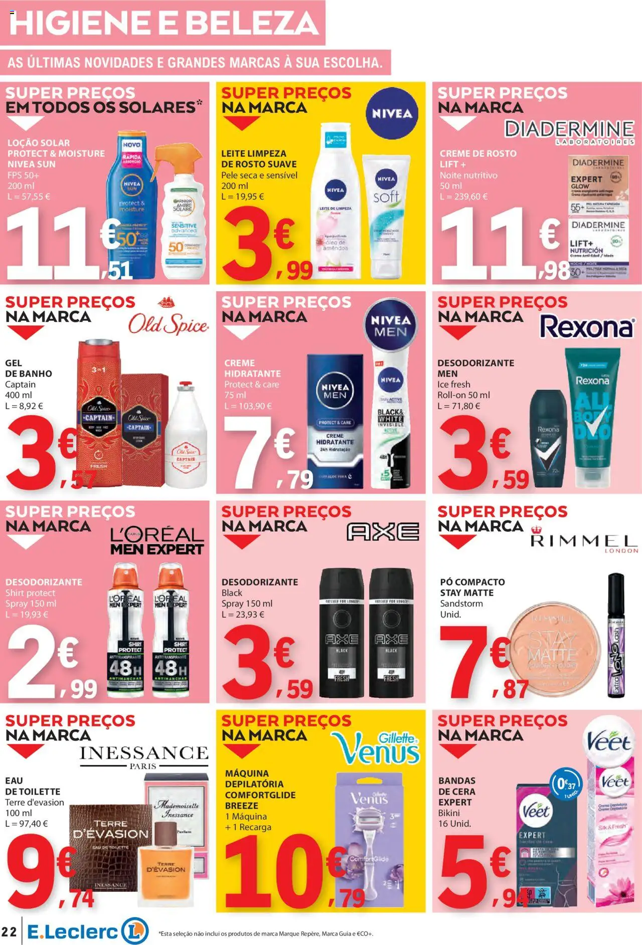 E.Leclerc folheto │ válido de 07.08.2025 | Página: 22 | Produtos: Pó, Leite, Banho, Creme