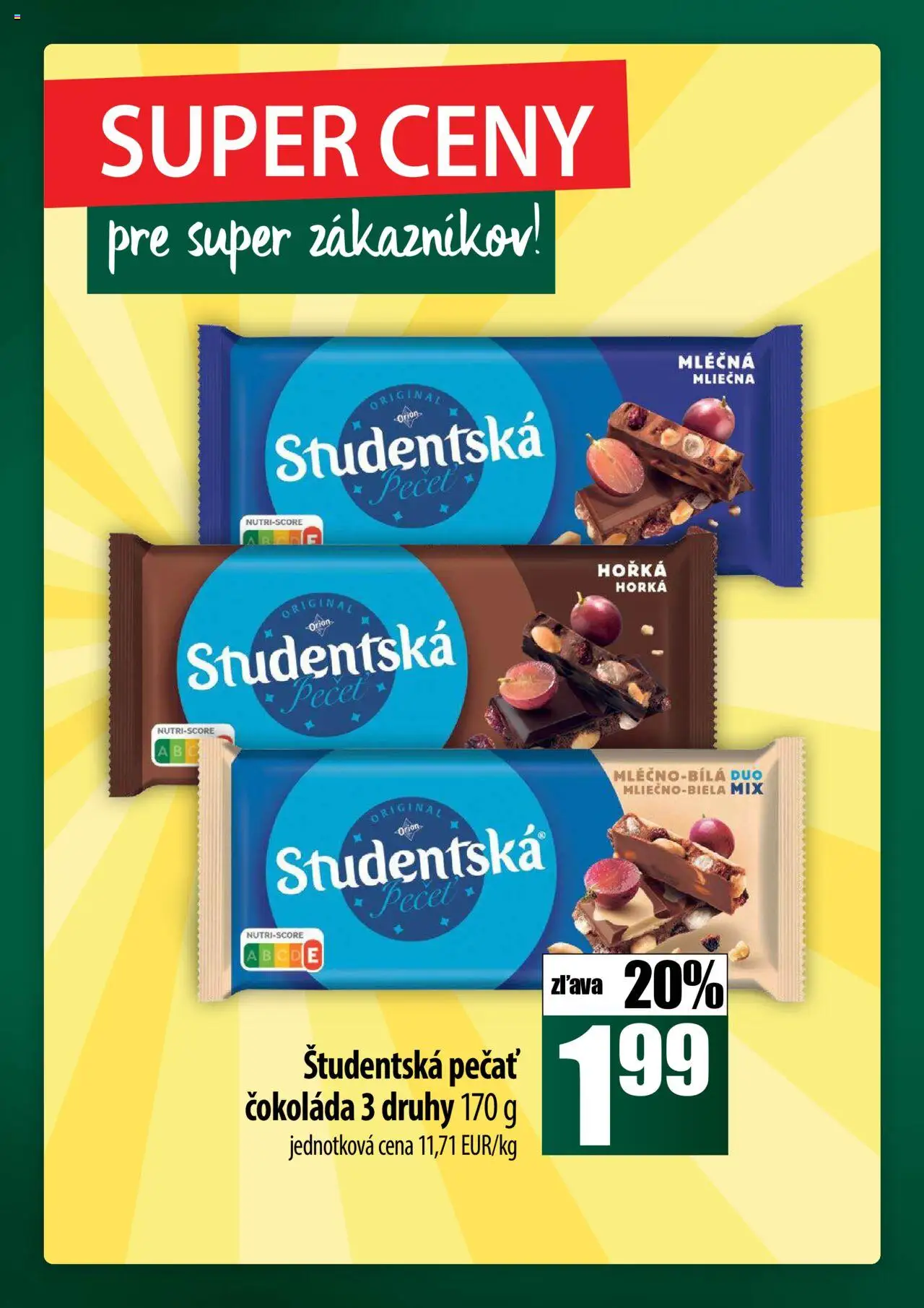 Nové COOP Jednota akcie – leták je platný od 04.09.2025 | Strana: 36 | Produkty: Čokoláda, Študentská pečať
