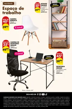 Pré-visualização Pingo Doce - Bazar Outono válido de 23.09.2025 | Página: 40 | Produtos: Cadeira de escritório, Cadeira