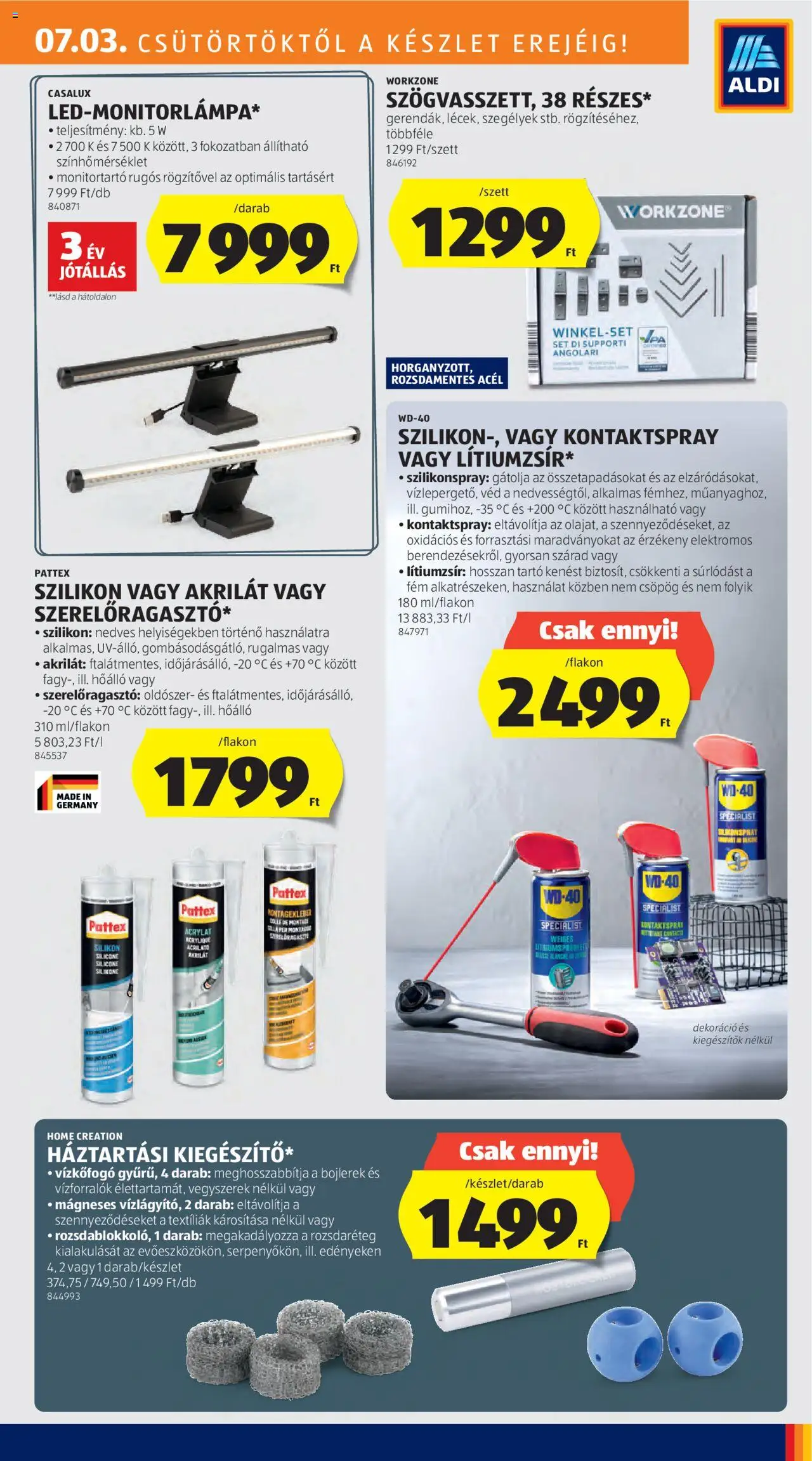 Aldi akciós ujság - amely érvényes a következő dátumtól: 03.07.2025 | Oldal: 7 | Termékek: Monitor, Dekoráció