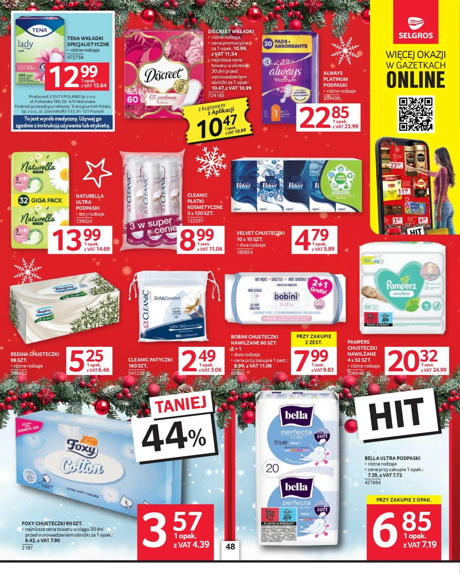 Selgros cash&carry Gazetka od 04.12.2025 | Strona: 39 | Produkty: Pampers, Podpaski, Płatki
