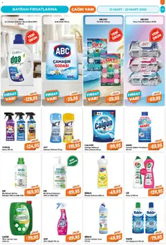 13.03.2026 tarihinden itibaren geçerli olan Çağrı Market kataloğu önizlemesi | Sayfa: 13 | Ürünler: Koltuk, Tuvalet, Halı, Deterjan