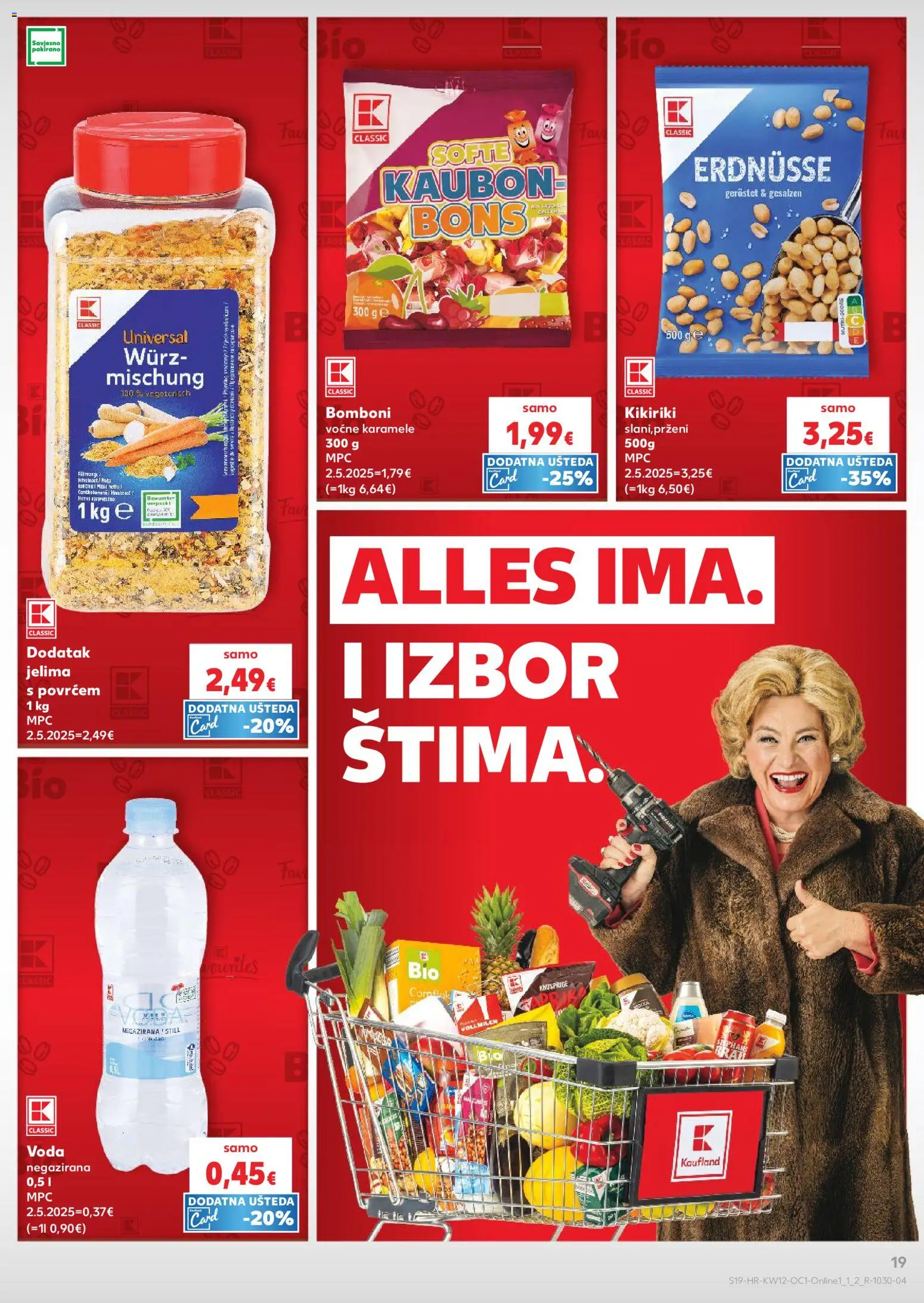Kaufland katalog | vrijedi od 18.03.2026 | Stranica: 19 | Proizvodi: Bomboni, Kikiriki, Voda