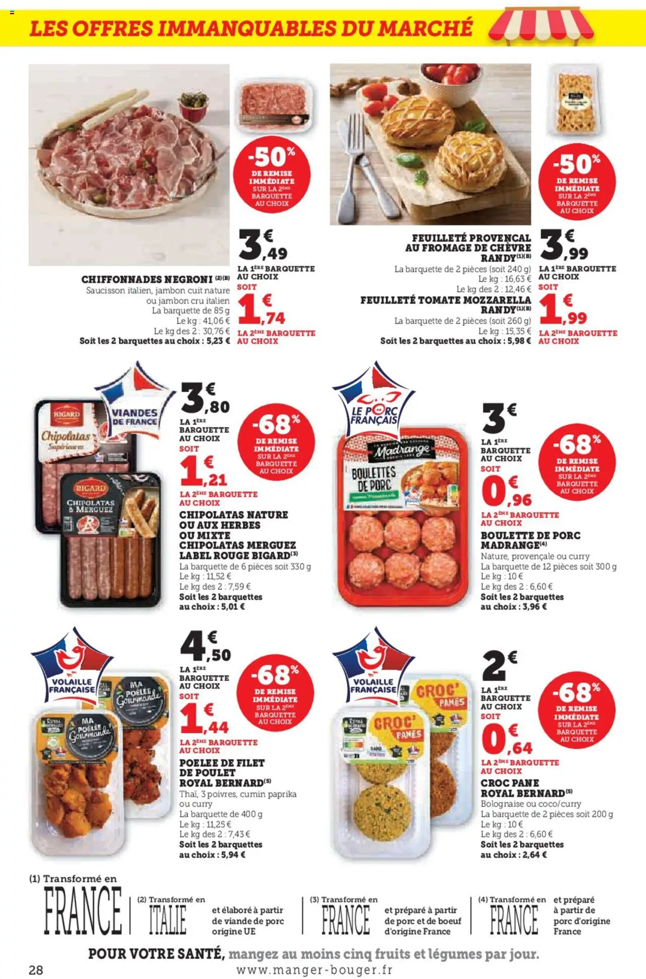  | Page: 28 | Produits: Saucisson, Paprika, Jambon Cru, Merguez