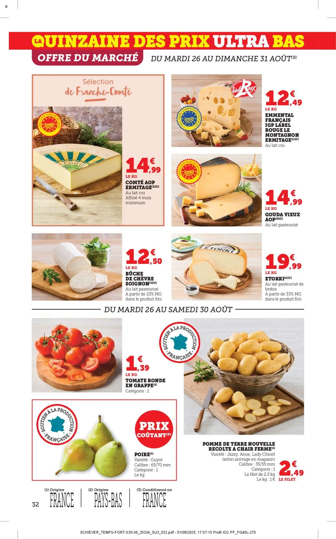  | Page: 32 | Produits: Pomme, Pomme de terre, Emmental, Gouda