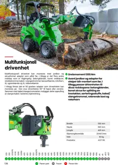 Forhåndsvisning av Felleskjøpet Avant maskiner og redskap gyldig fra 01.05.2025 | Side: 136 | Produkter: Adapter, Vekt