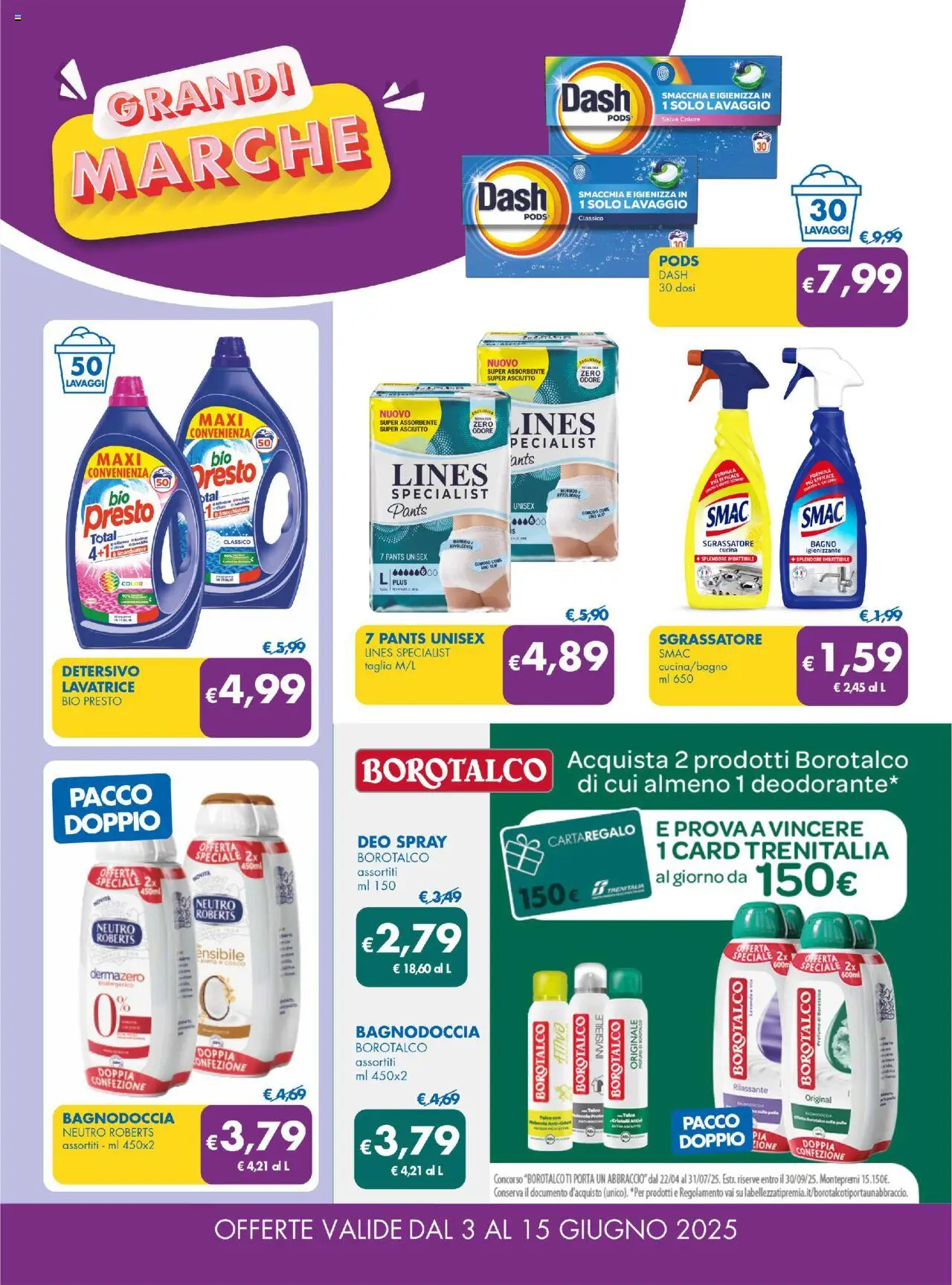 Volantino MD Discount del 03.06.2025 | Pagina: 22 | Prodotti: Smacchiatore, Lavatrice, Cocco, Profumo