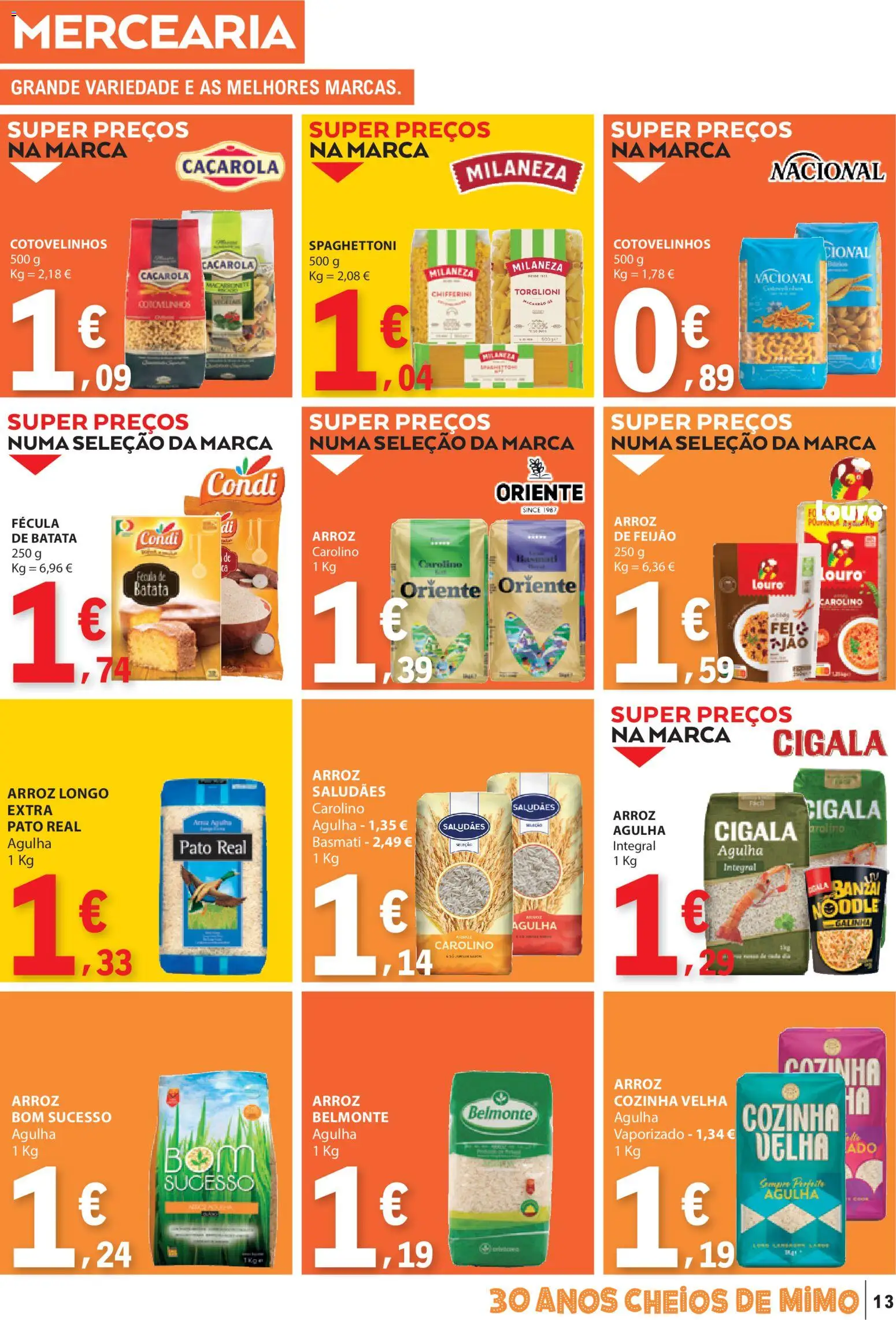 E.Leclerc folheto │ válido de 15.01.2026 | Página: 13 | Produtos: Milaneza, Louro, Arroz, Macarrão