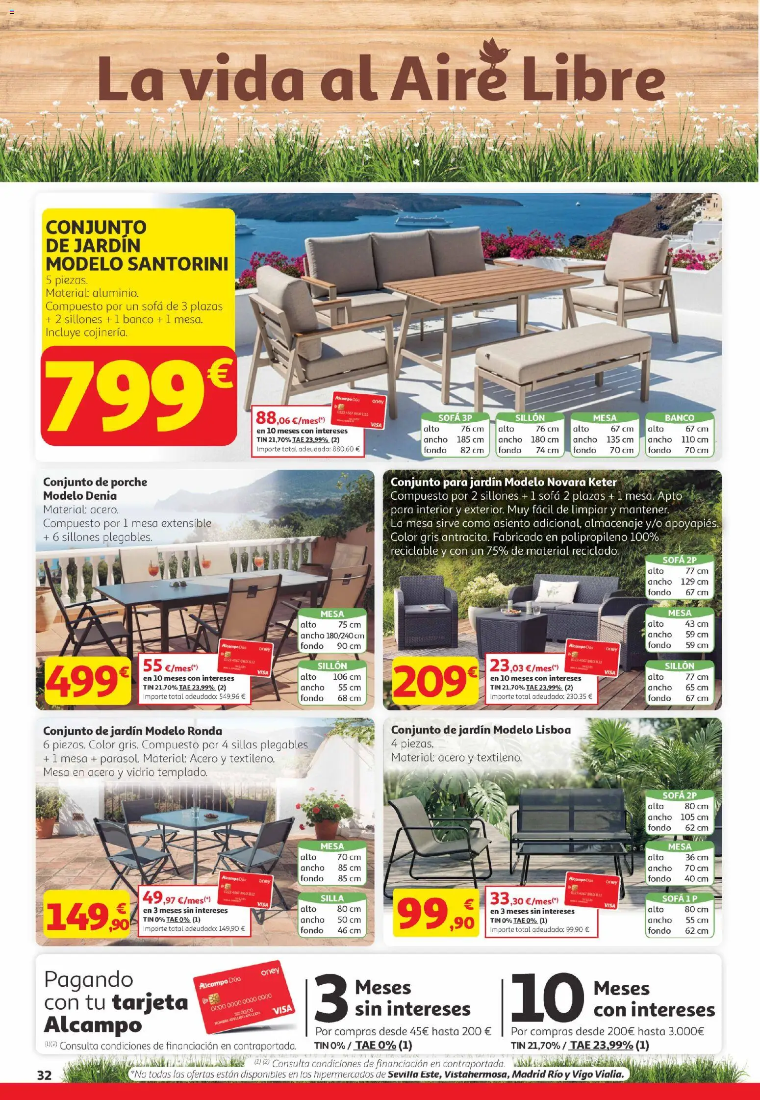 Alcampo -  Canarias │ válido desde el 12.03.2026 | Página: 32 | Productos: Mesa extensible, Almacenaje, Sillón, Mesa