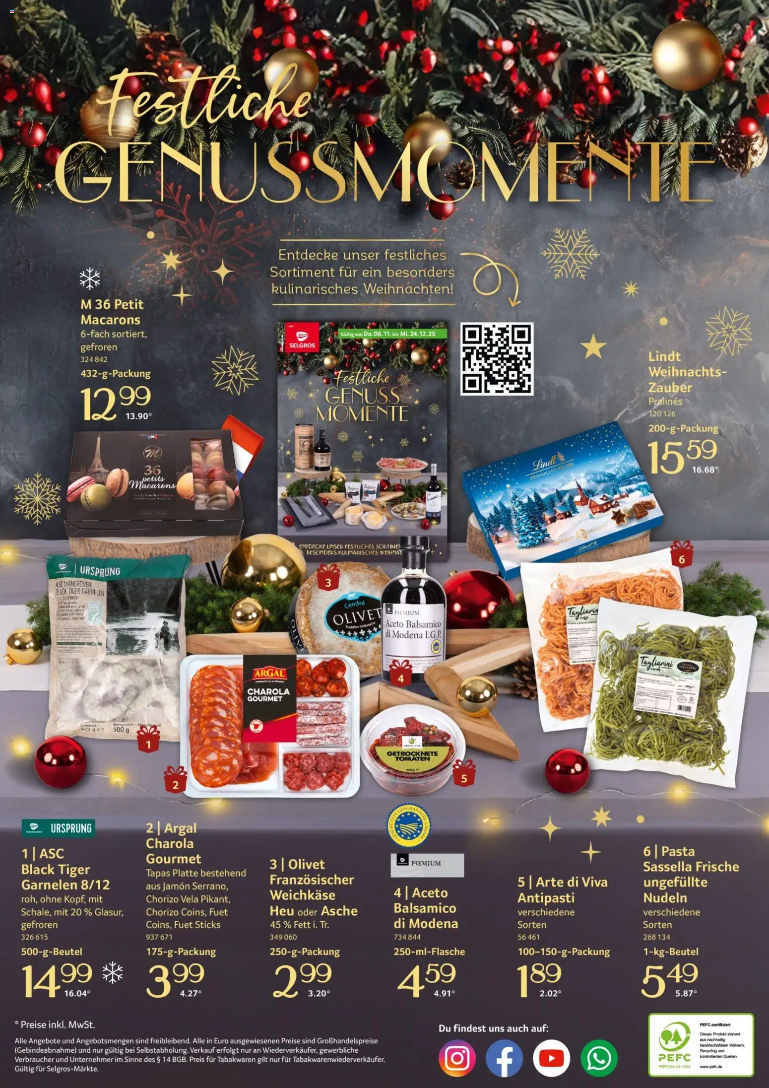 Selgros Prospekt 	 – gültig ab 27.11.2025 | Seite: 28 | Produkte: Garnelen, Pasta, Nudeln, Lindt