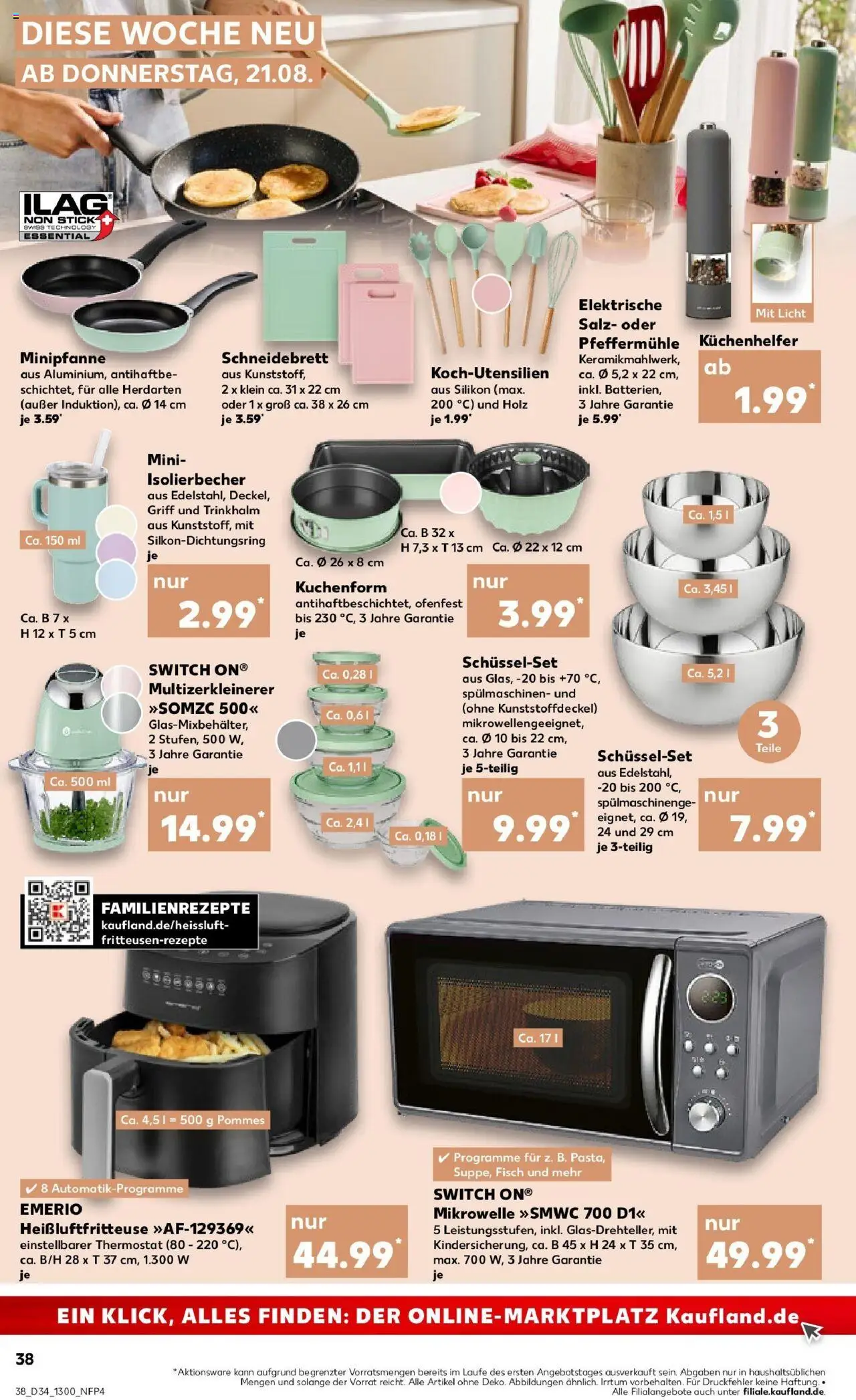 Kaufland prospekt Remscheid	 - gültig ab dem 21.08.2025 | Seite: 38 | Produkte: Mikrowelle, Pommes, Salz, Heißluftfritteuse