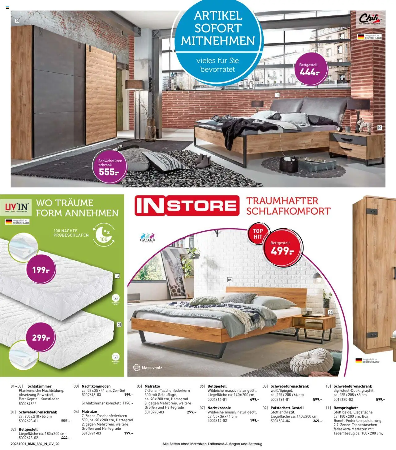 Möbel Martin Prospekt Besser schlafen	  – gültig ab 01.10.2025 | Seite: 20 | Produkte: Bett, Boxspringbett, Schrank, Box