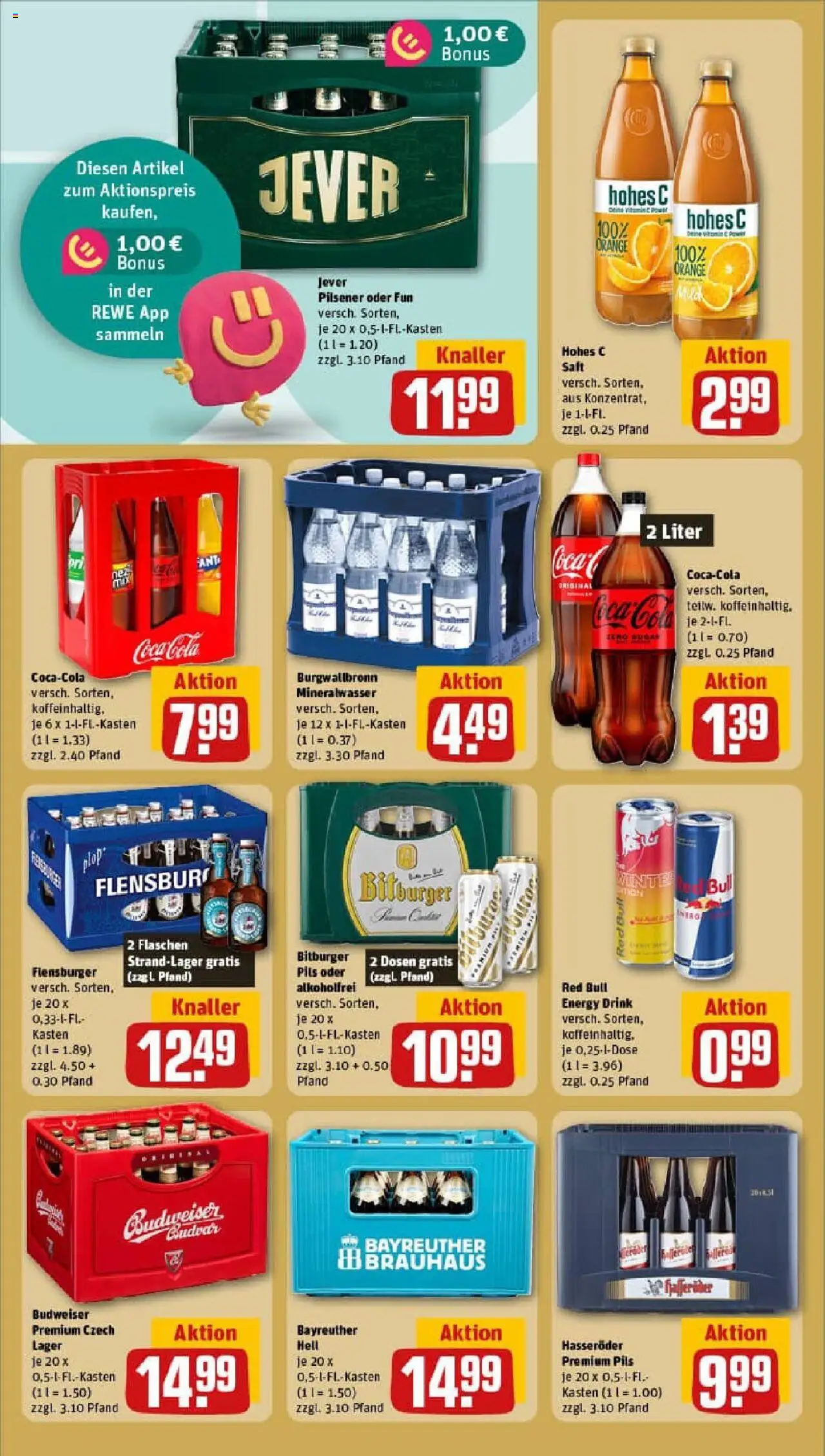 Rewe prospekt Münster	 – gültig ab 06.10.2025 | Seite: 16 | Produkte: Bayreuther hell, Coca cola, Energy, Hohes c