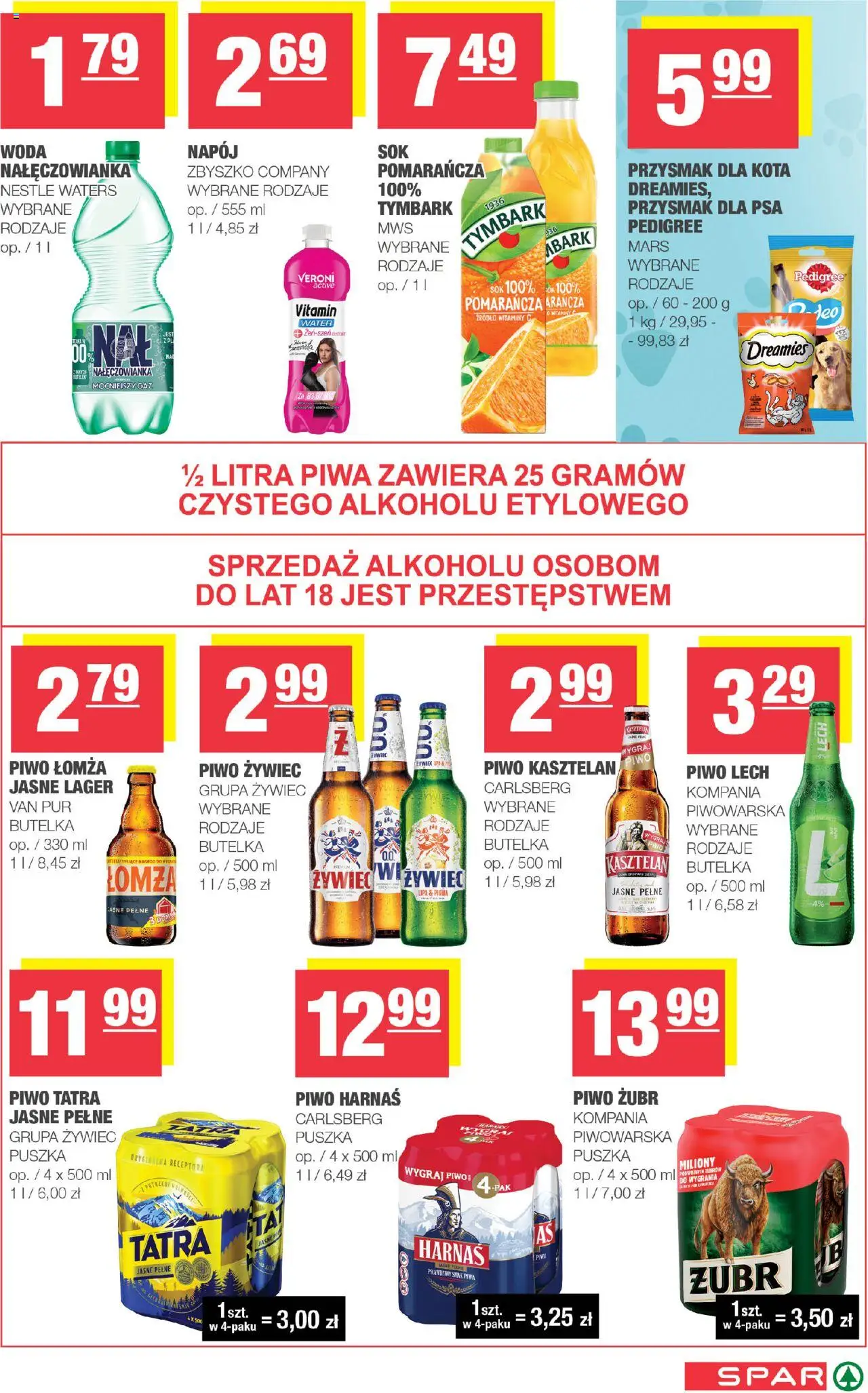 Spar Gazetka od 27.08.2025 | Strona: 7 | Produkty: Pigwa, Pedigree, Harnaś, Woda