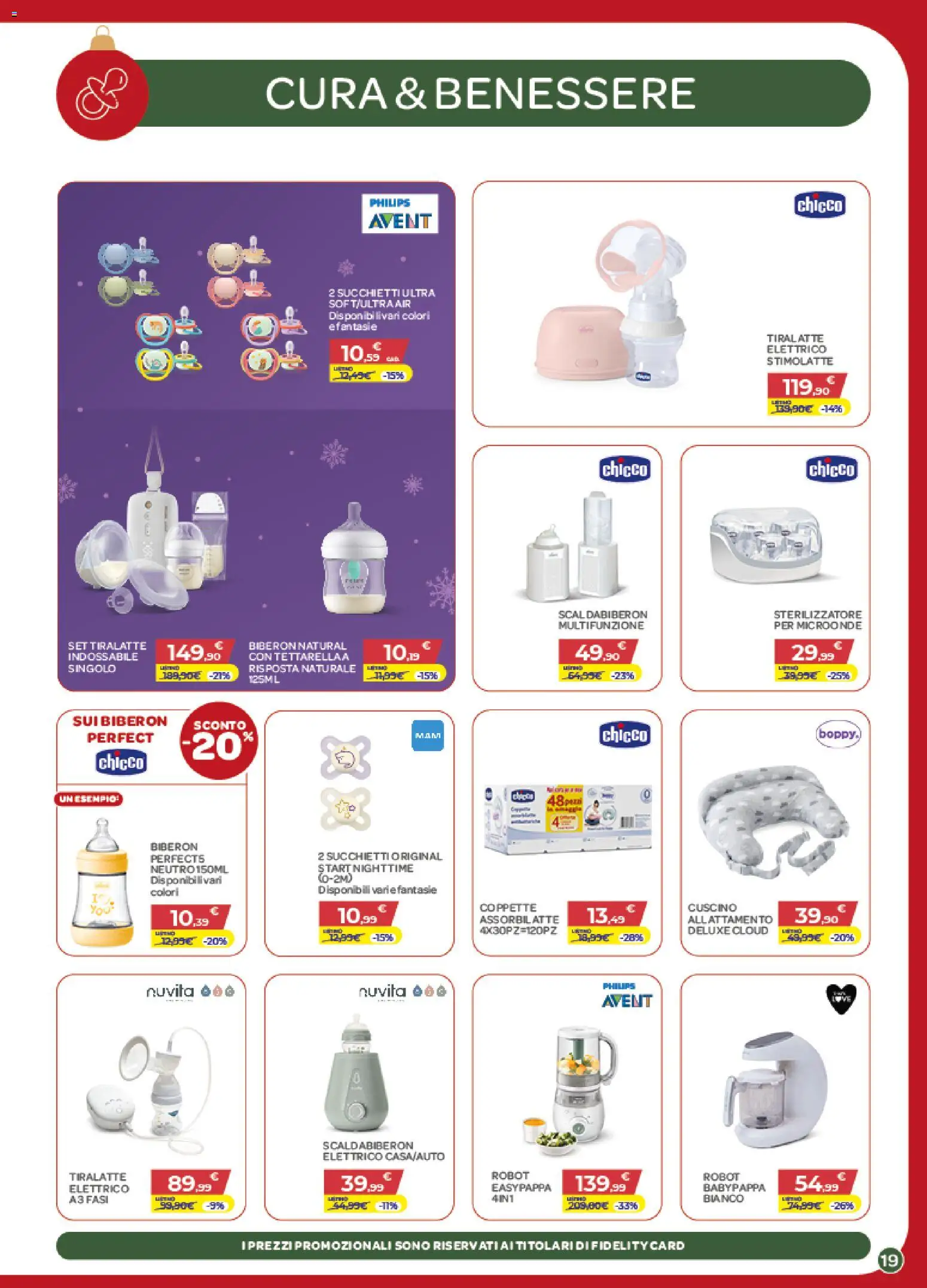 Volantino Bimbo store del 04.12.2025 | Pagina: 19 | Prodotti: Microonde, Tiralatte, Robot, Cuscino