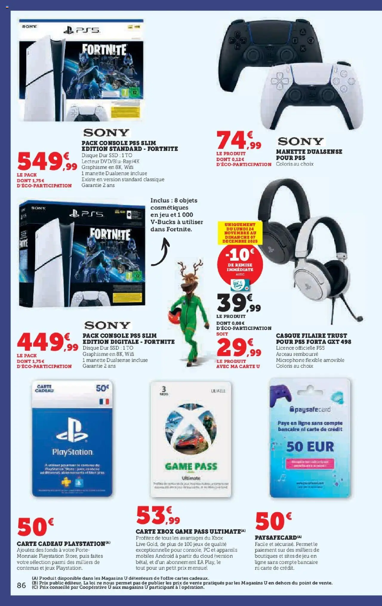 {H1} | Page: 86 | Produits: Playstation, Porte, Store, Jeux