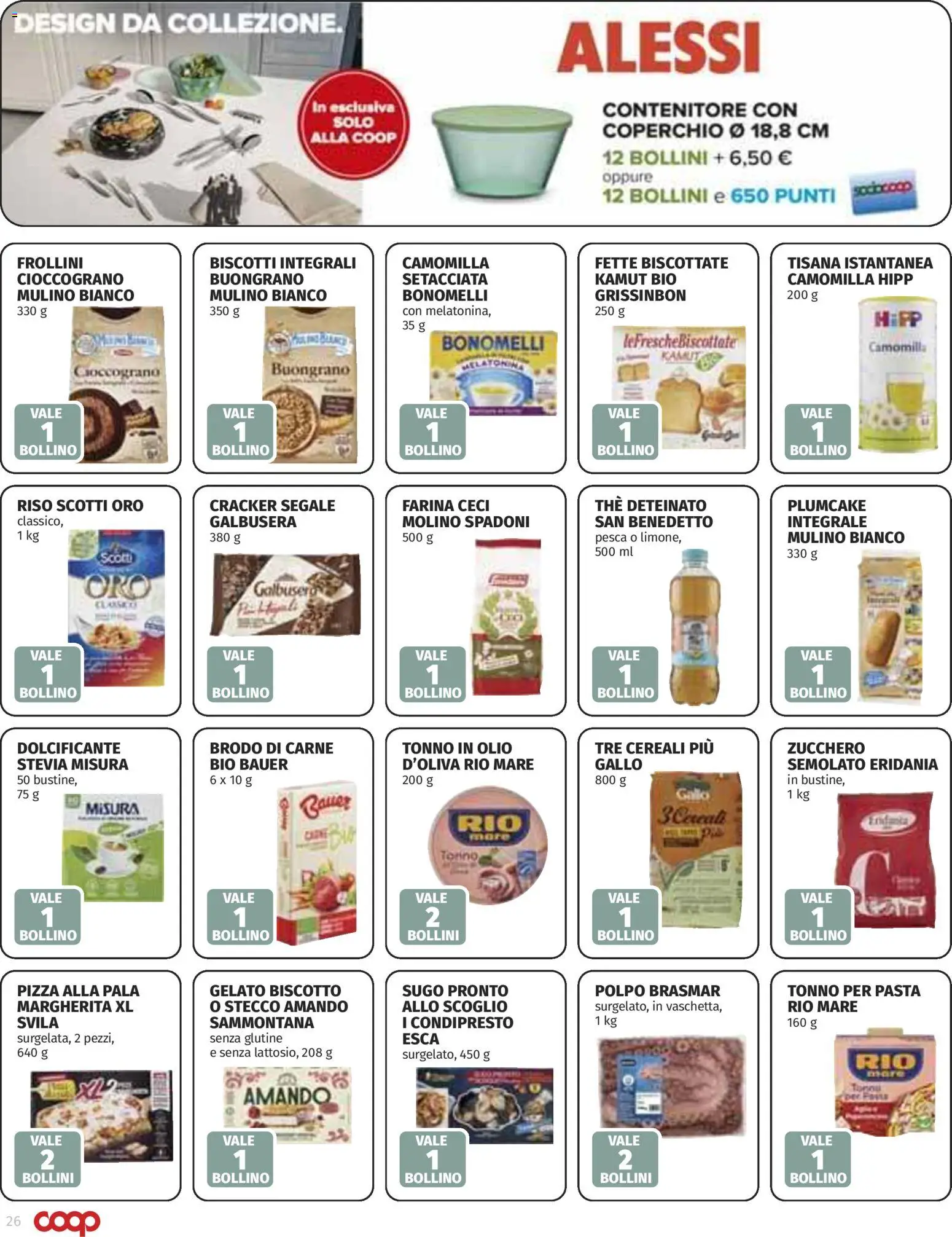 Volantino COOP del 30.10.2025 | Pagina: 26 | Prodotti: Stevia, Pesca, Frollini, Sugo