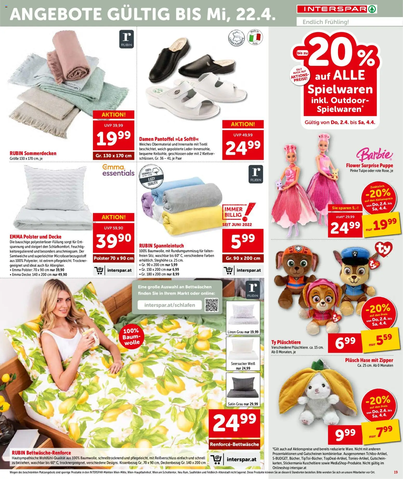 Interspar Flugblatt- Wien gültig ab 31.03.2026 | Seite: 20 | Produkte: Trockner, Decke