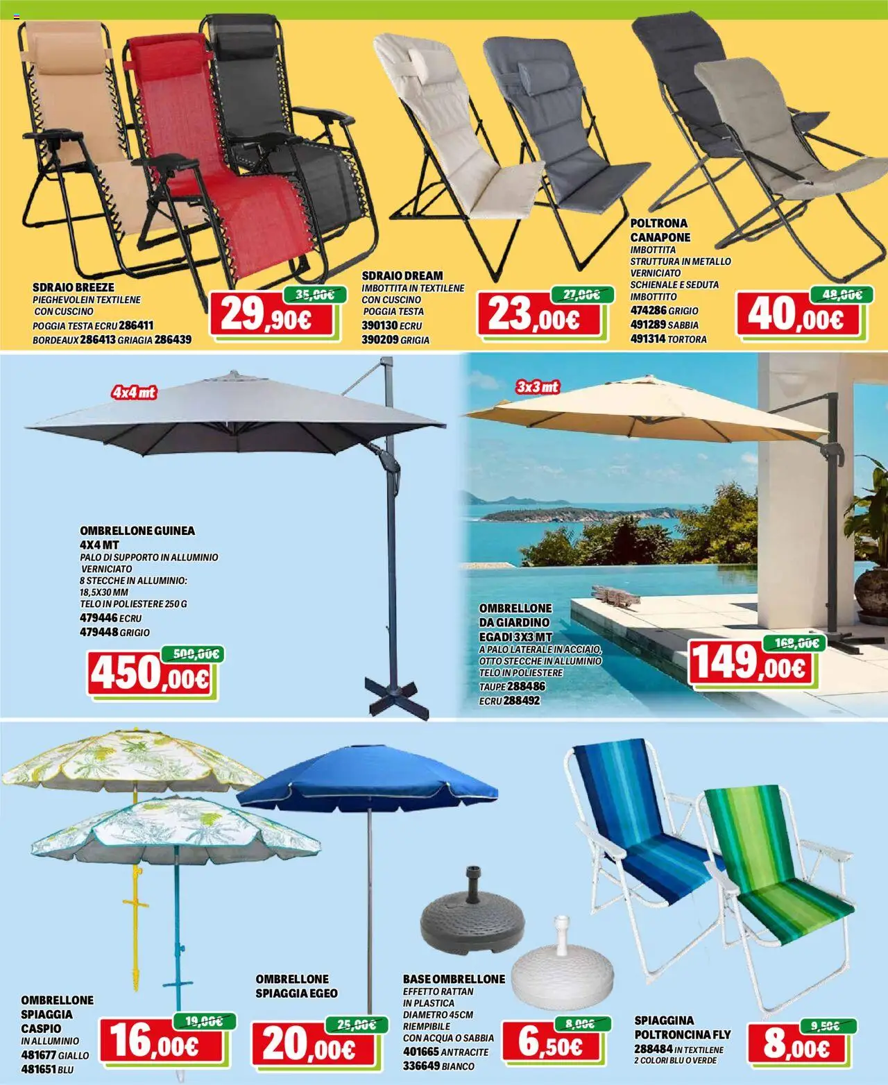 Volantino Orizzonte del 07.08.2025 | Pagina: 7 | Prodotti: Sdraio, Acqua, Cuscino, Poltrona