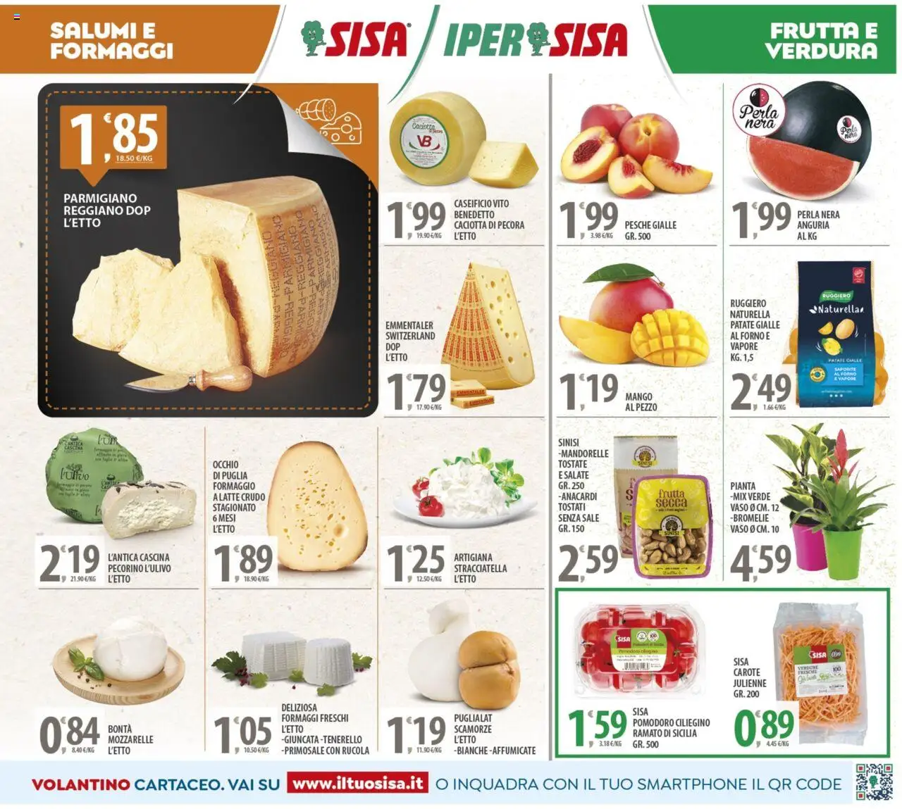 Volantino SISA del 03.06.2025 | Pagina: 3 | Prodotti: Rucola, Carote, Mango, Parmigiano reggiano