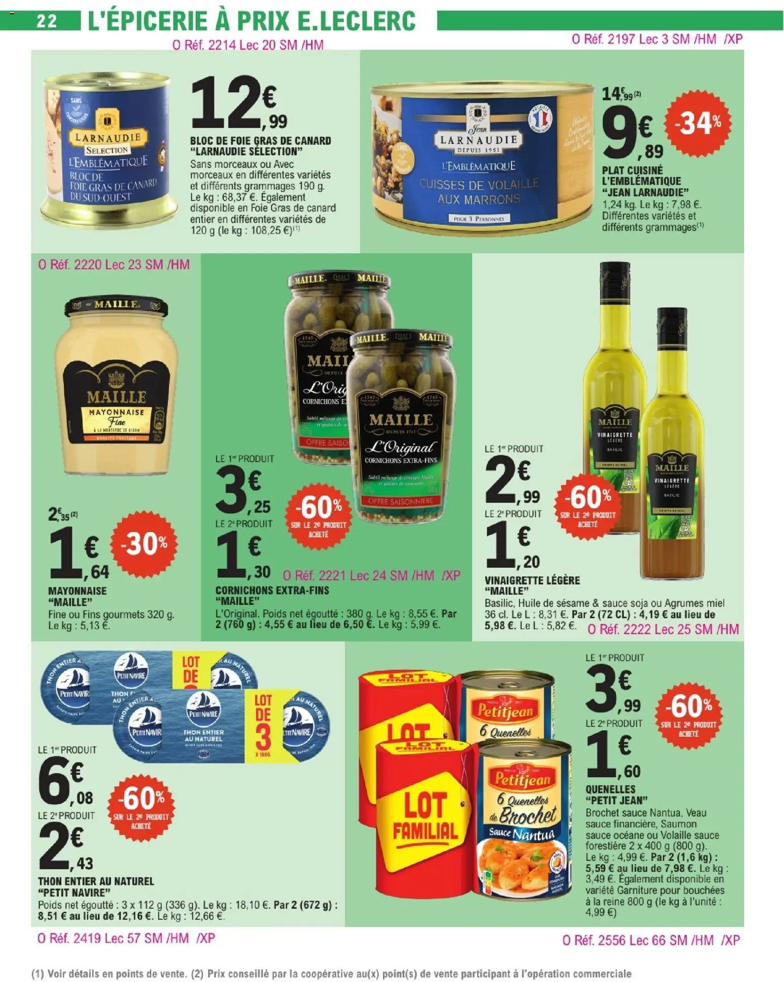 {H1} | Page: 22 | Produits: Gras de canard entier, Mayonnaise, Huile, Saumon