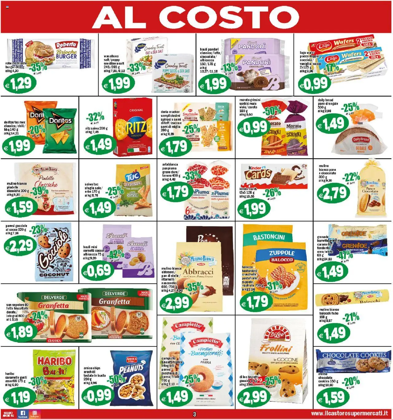 Volantino Il Castoro del 17.09.2025 | Pagina: 3 | Prodotti: Cioccolato, Verdure, The, Croissant