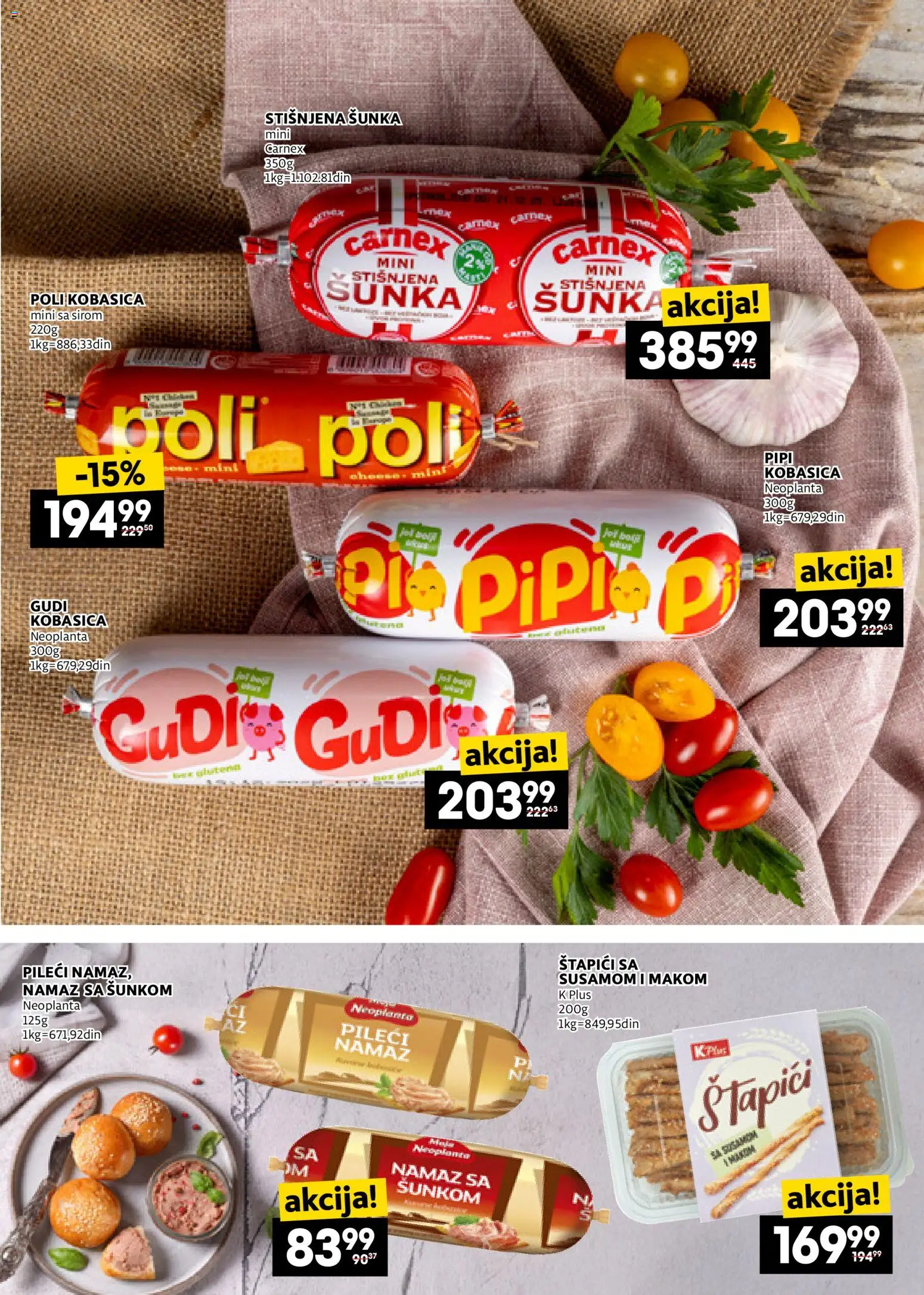 Idea katalog - važi od 23.10.2025 | Strana: 15 | Proizvode: Šunka, Kobasica