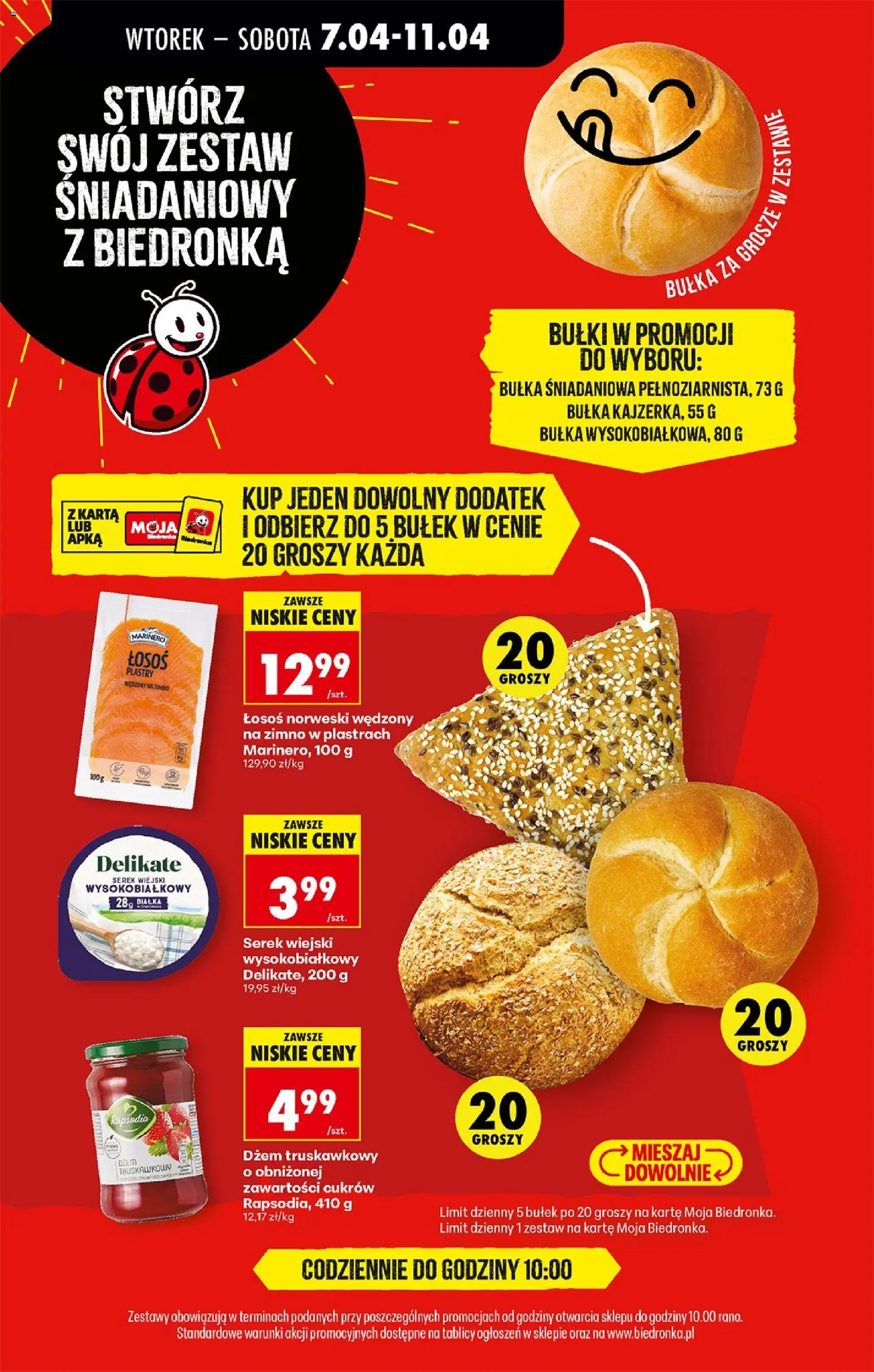 Biedronka gazetka od wtorku od 07.04.2026 | Strona: 39 | Produkty: Karta, Serek, Łosoś norweski, Dżem