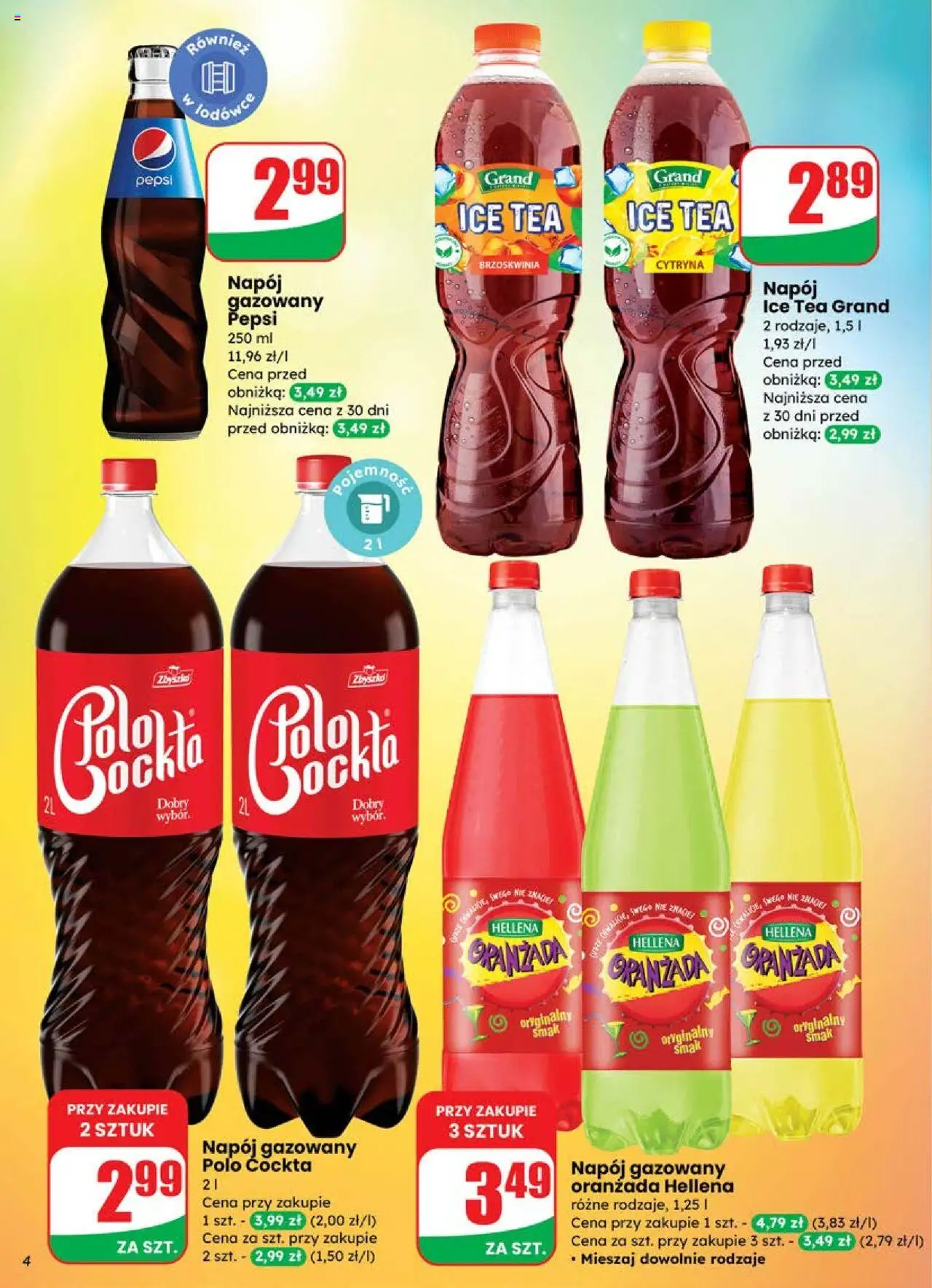 Dino Gazetka od 18.06.2025 | Strona: 4 | Produkty: Cytryna, Brzoskwinia, Ice Tea, Pepsi