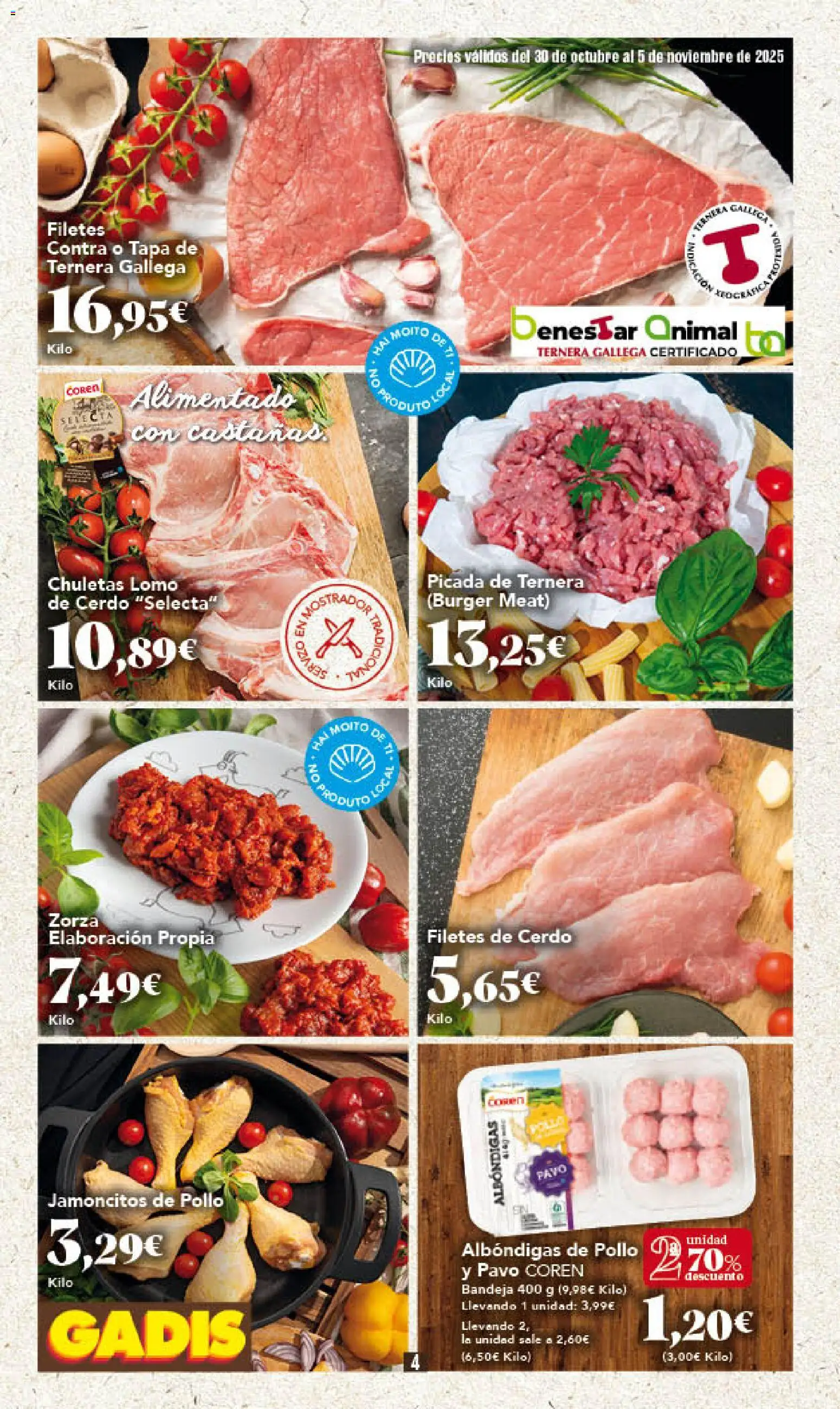 Gadis - folleto │ válido desde el 30.10.2025 | Página: 4 | Productos: Cerdo, Bandeja
