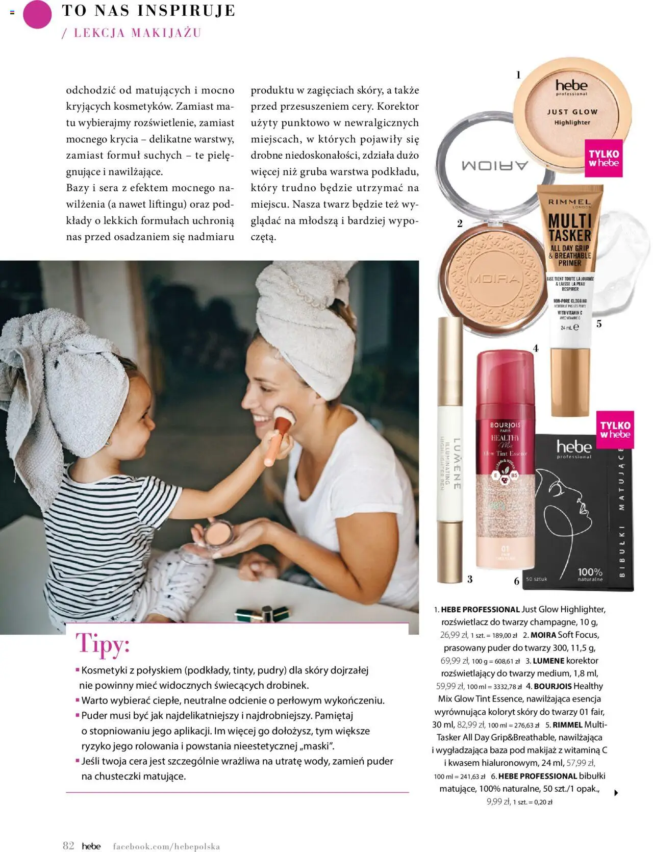 Hebe Gazetka - Magazyn od 01.05.2025 | Strona: 82 | Produkty: Korektor, Puder, Rozświetlacz, Baza pod makijaż