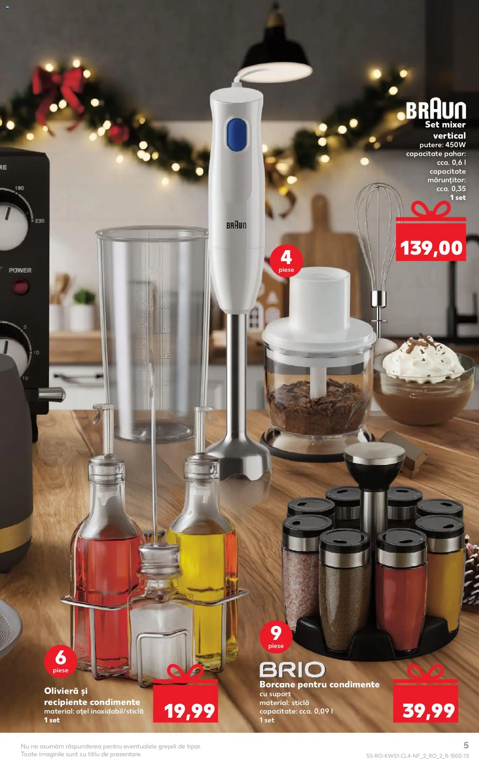 Noul catalog Kaufland – valabil de la 17.12.2025 | Pagină: 5 | Produse: Blender, Mixer, Recipiente, Condimente