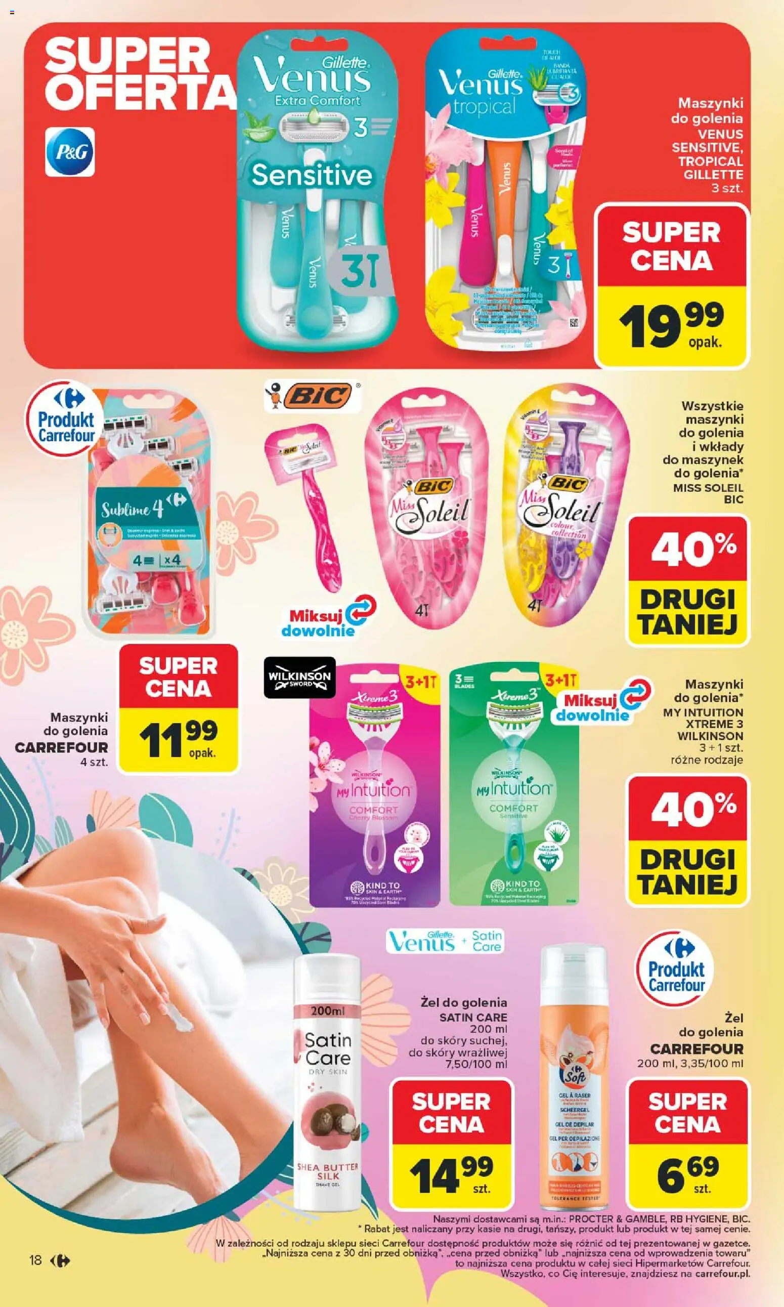 Carrefour gazetka - Wiosna Inspiruje od 02.03.2026 | Strona: 18 | Produkty: Gillette, Maszynki do golenia