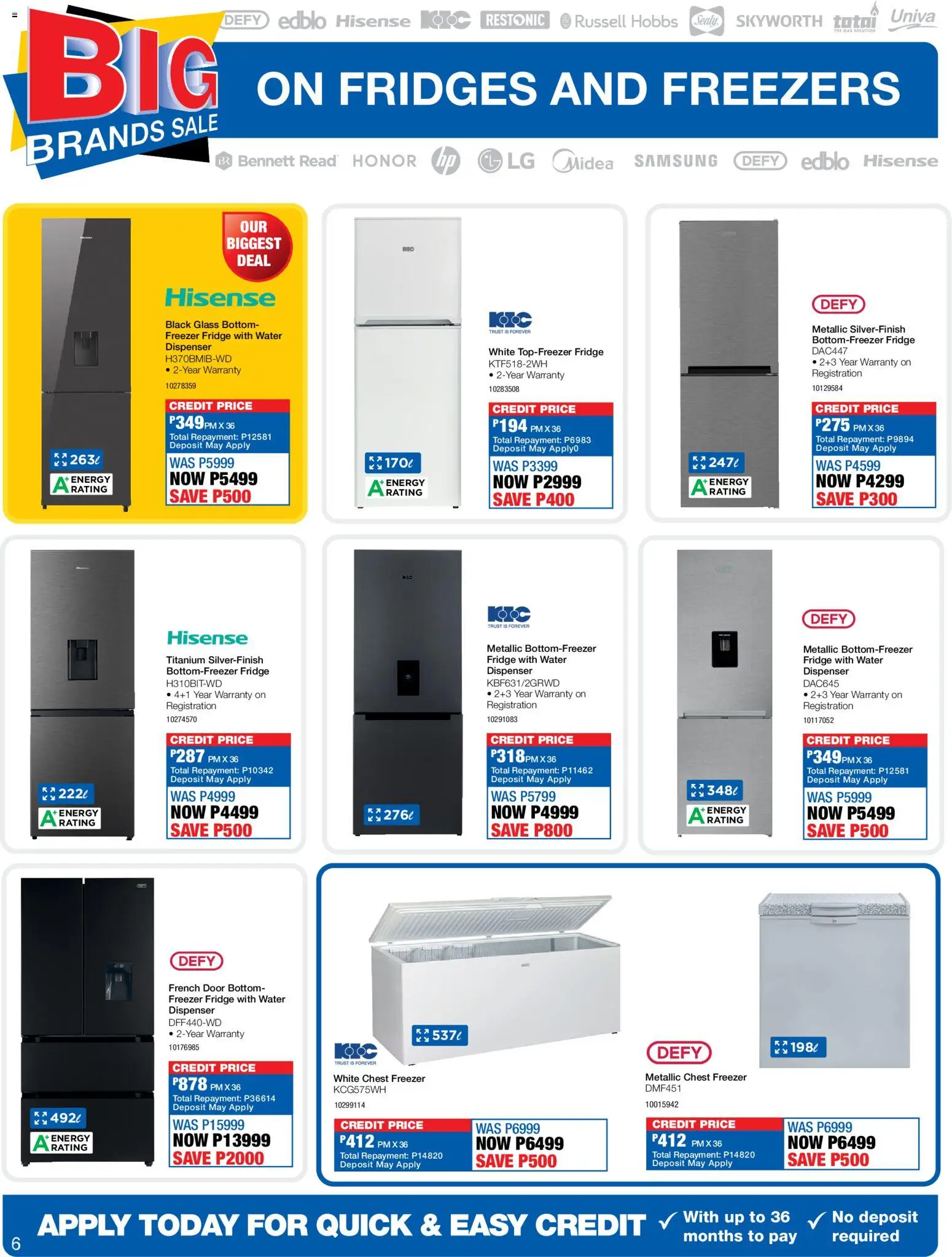 New OK Furniture catalogue – valid from 13.04.2026 | Page: 6 | Products: Freezer, Freezer fridge, Fridge, Water
