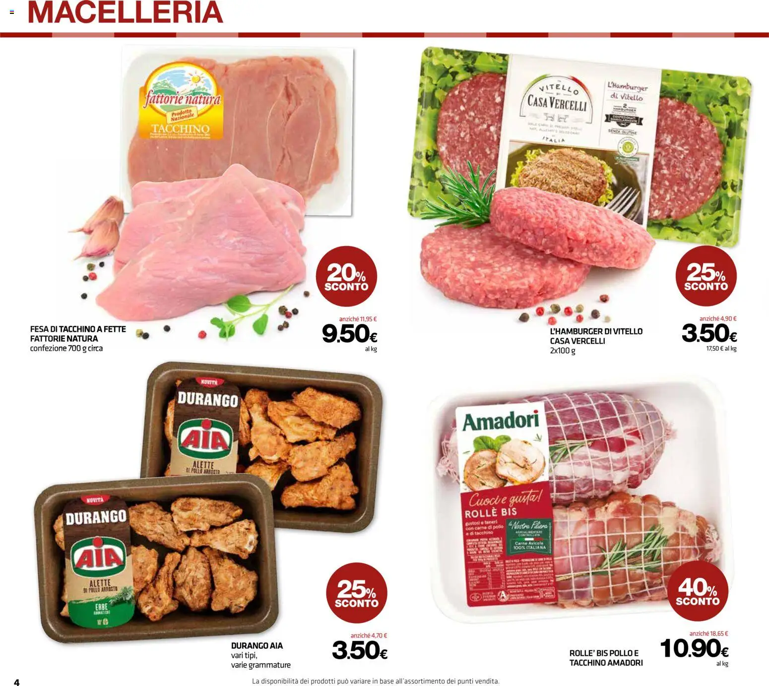 Volantino Superconti del 26.02.2026 | Pagina: 4 | Prodotti: Arrosto, Pollo, Tacchino, Vitello