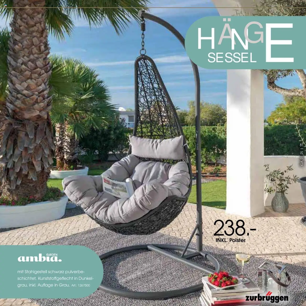 Zurbrüggen Garten Trends 2025 - gültig ab dem 18.02.2025 | Seite: 81 | Produkte: Sessel