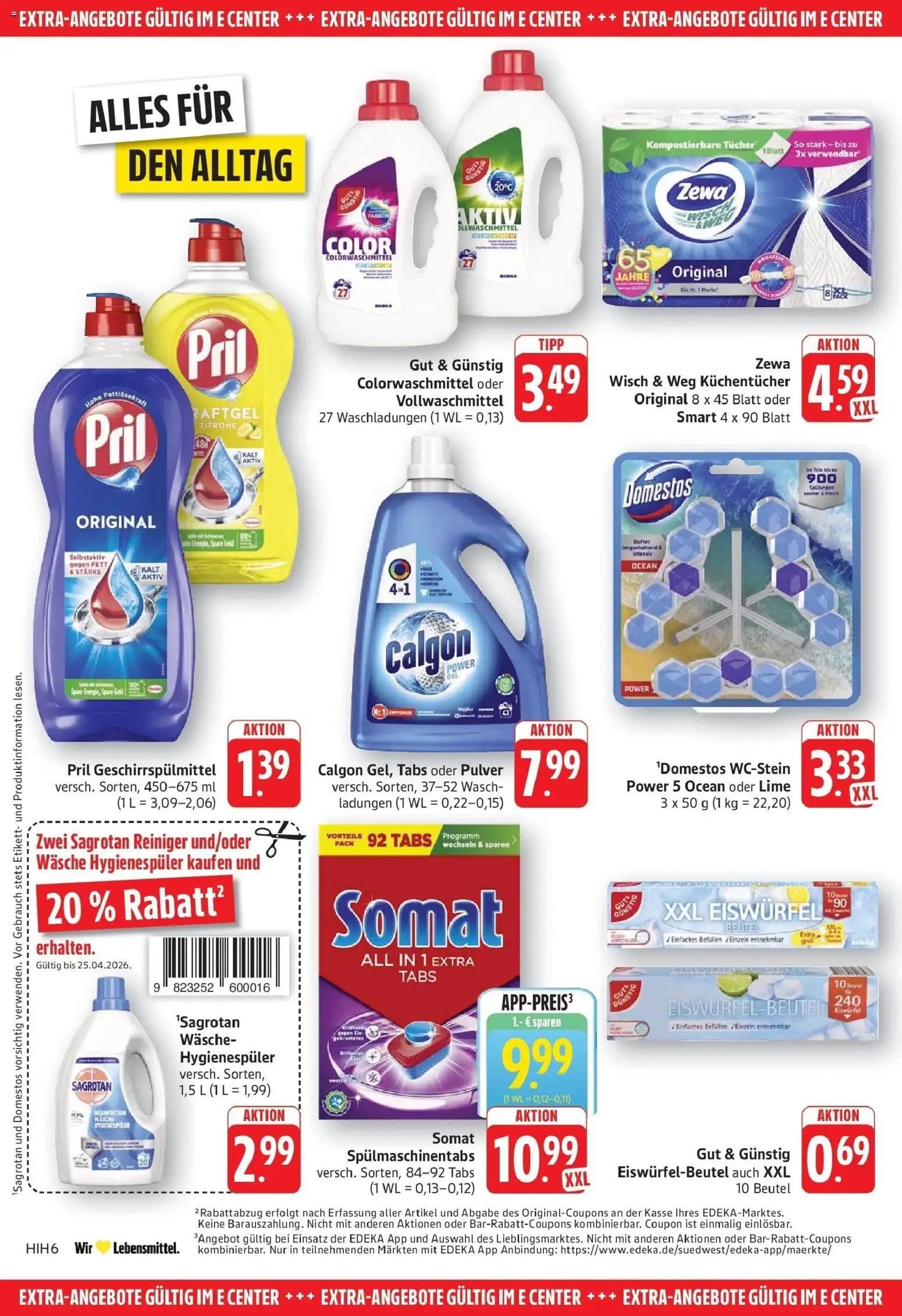 Edeka prospekt Göppingen	 – gültig ab 20.04.2026 | Seite: 30 | Produkte: Zewa, Spülmaschinentabs, Geschirrspülmittel, Pril