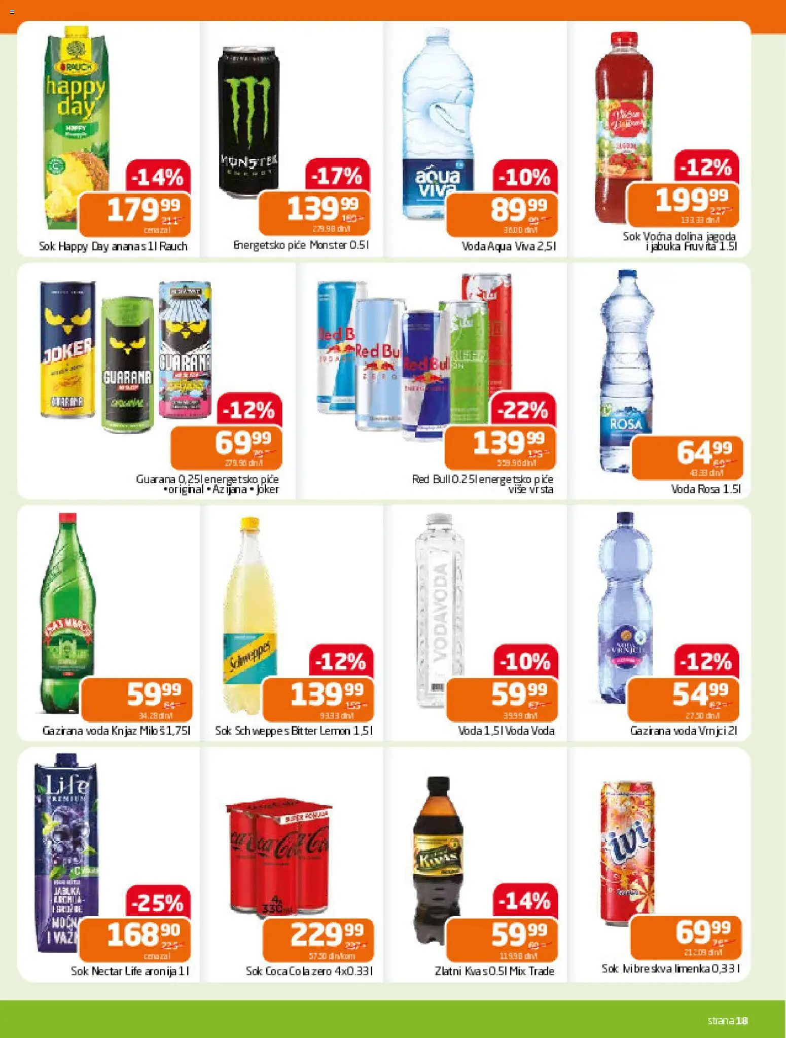 Gomex katalog - važi od 17.12.2025 | Strana: 18 | Proizvode: Ananas, Voda, Guarana, Sok