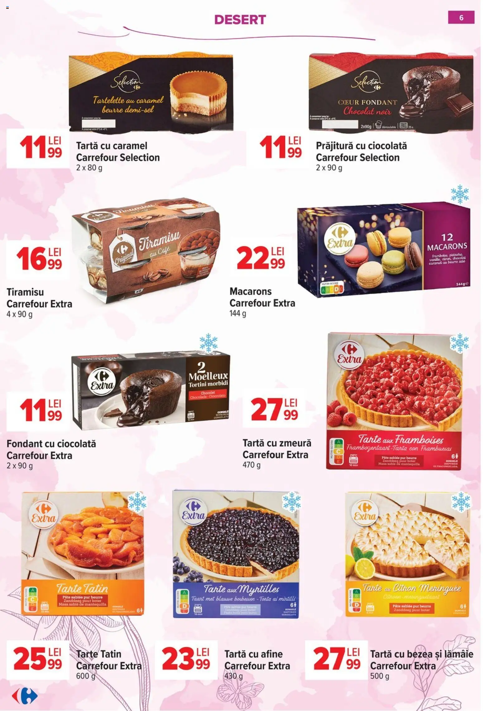 Noul catalog Carrefour – valabil de la 18.02.2026 | Pagină: 6 | Produse: Prăjitură, Ciocolată, Macarons, Lămâie