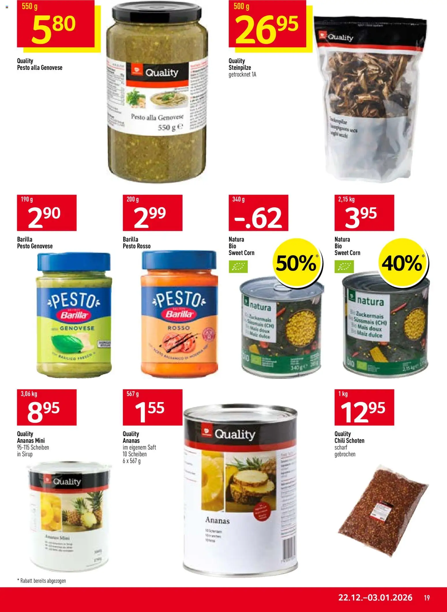 Prodega Aktionen – gültig ab 22.12.2025 | Seite: 19 | Produkte: Barilla, Sirup, Saft, Ananas